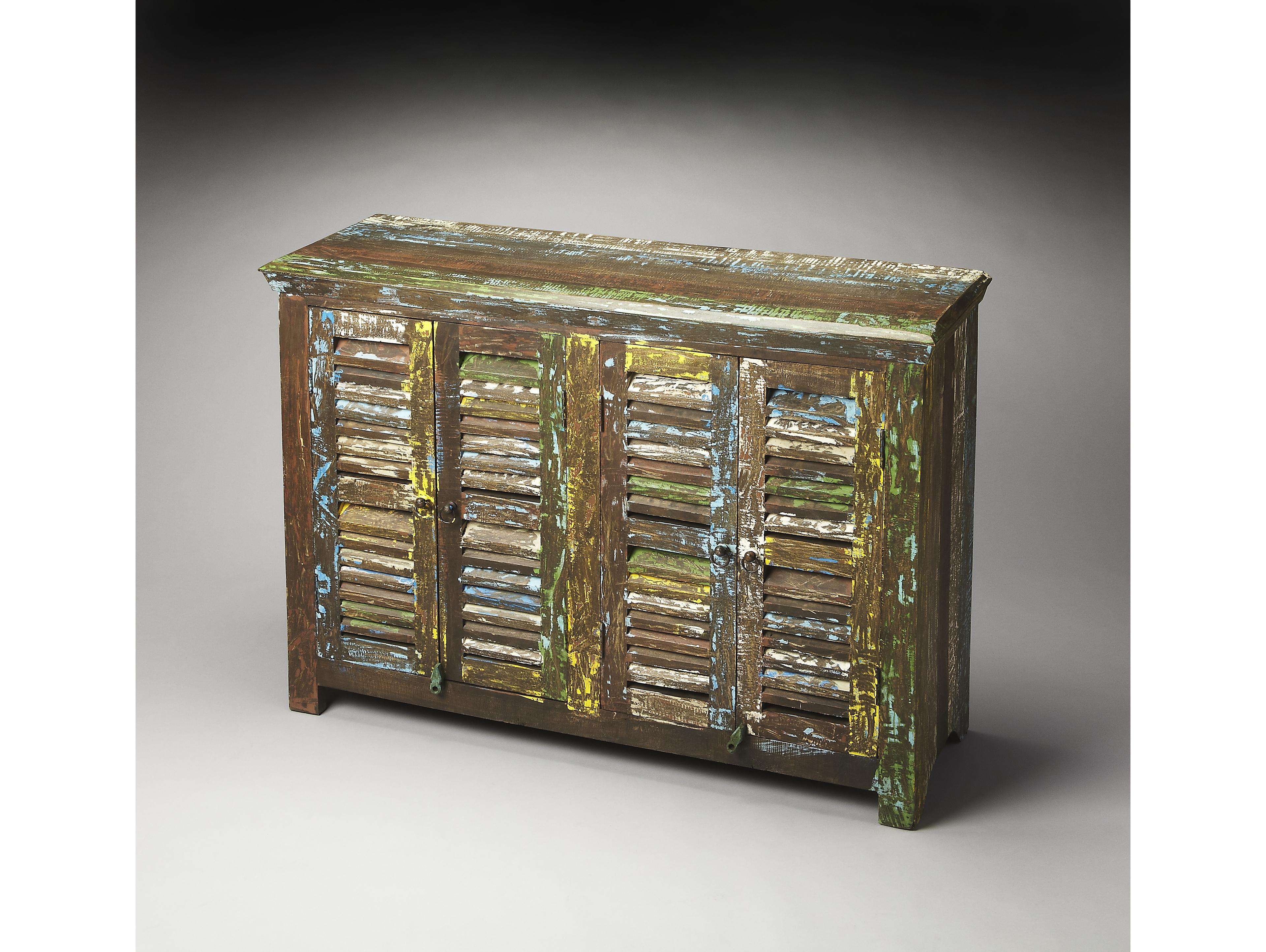 Butler Haveli 56" Mango Wood Artifacts Sideboard