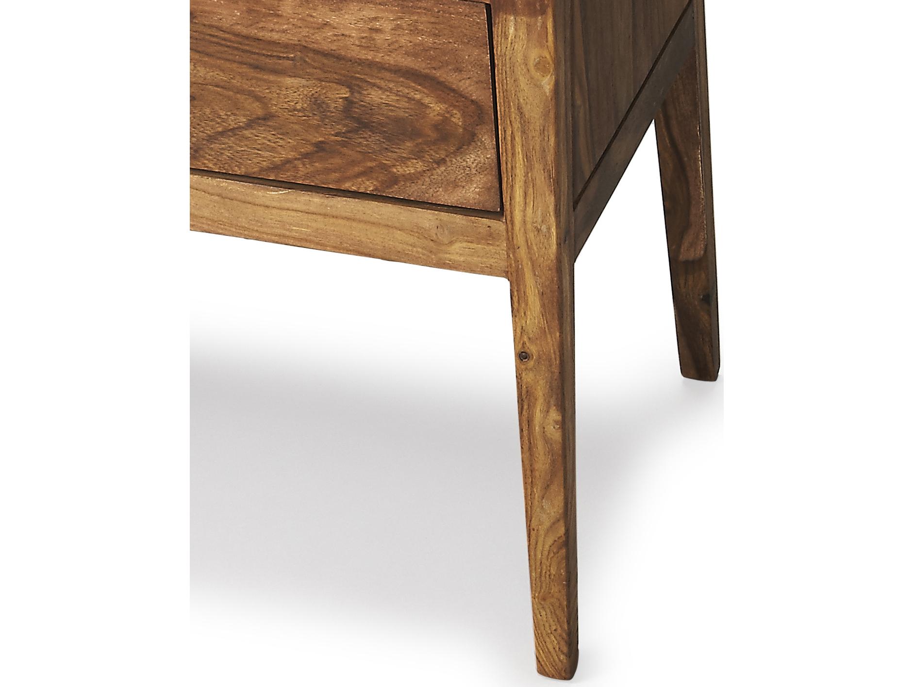 Butler Stockholm 1-Drawer Acacia Wood Nightstand