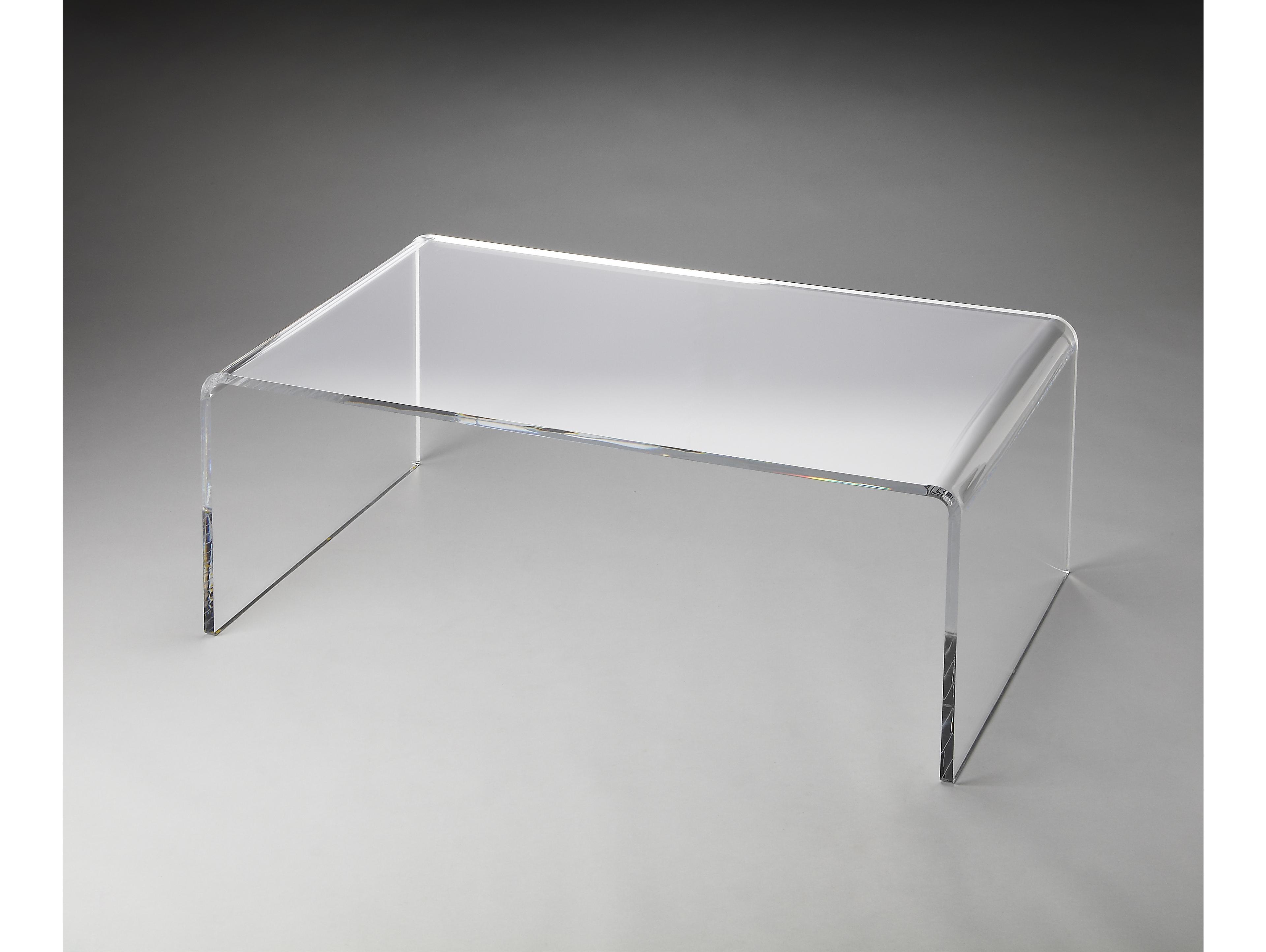 Butler Crystal Clear Rectangular Acrylic Coffee Table