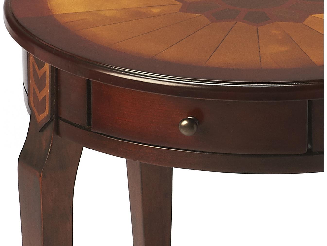 Butler Archer Round Wood Cherry End Table