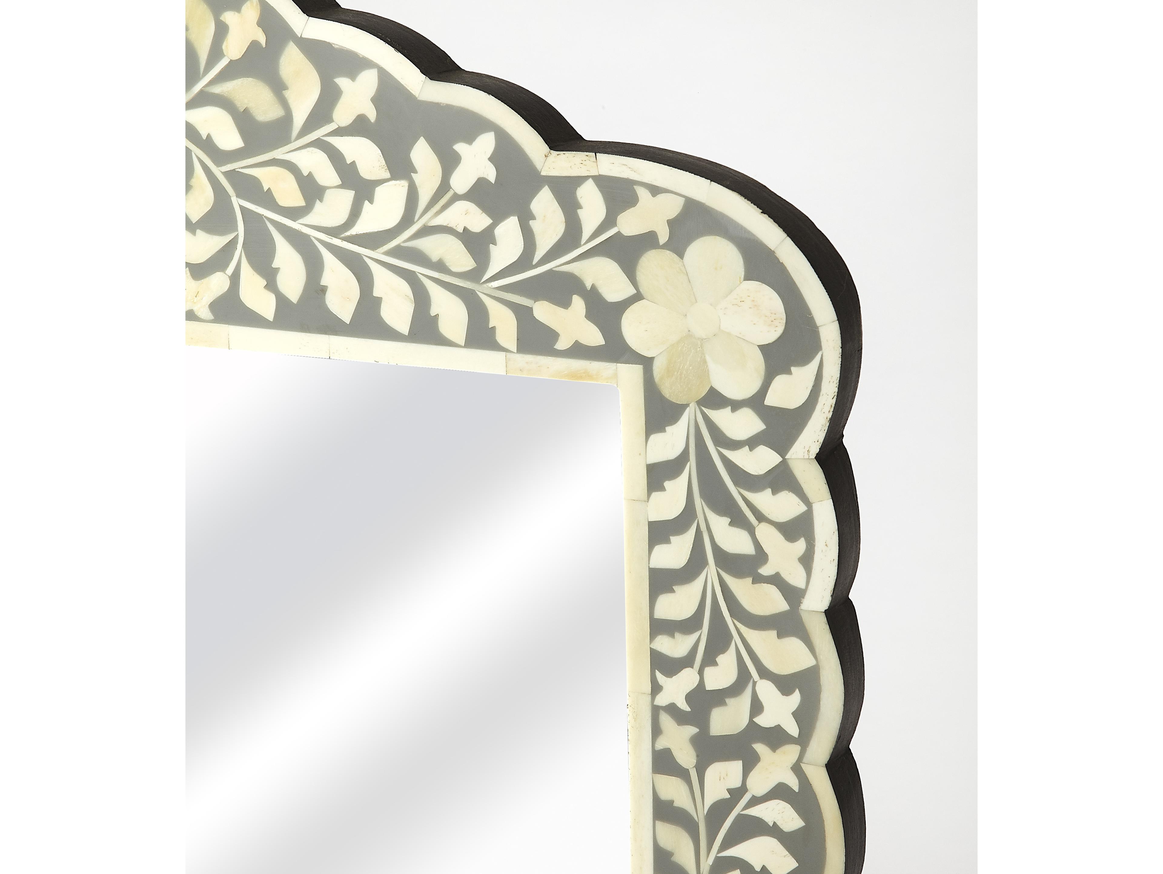 Butler Vivienne Gray Bone Inlay Wall Mirror