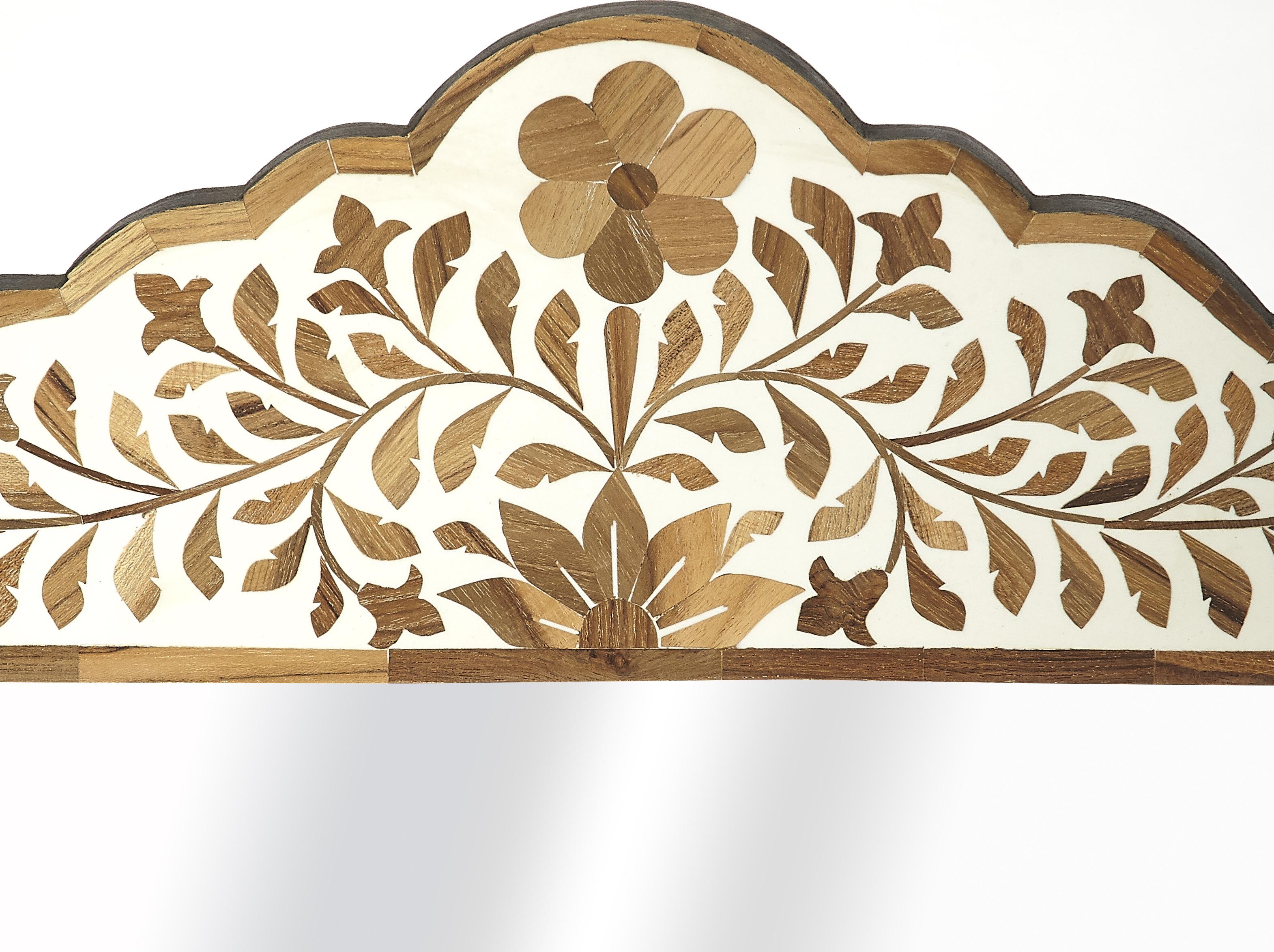 Butler Vivienne Wood & Bone Inlay Rectangular Wall Mirror