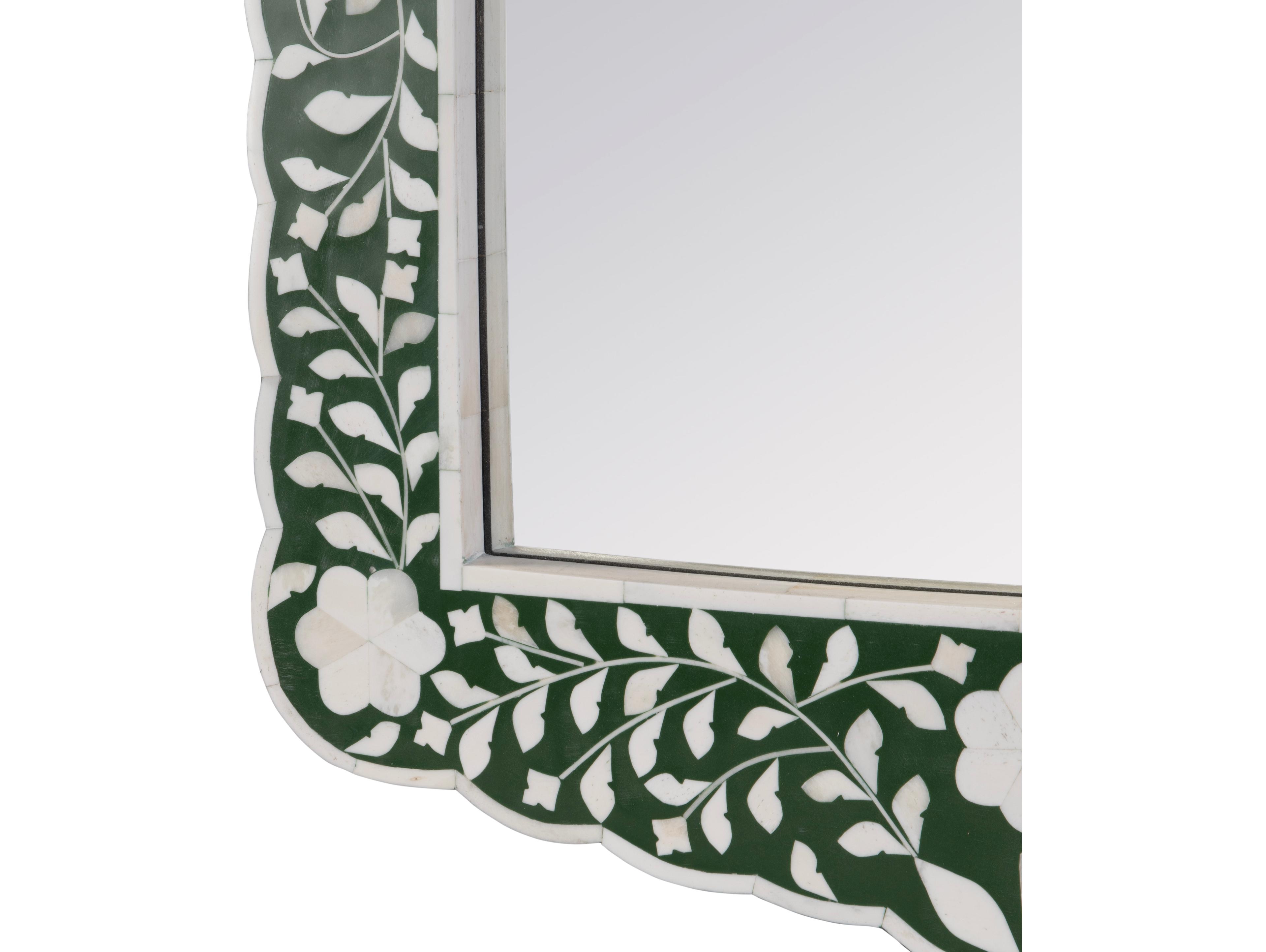 Butler Vivienne Dark Green Bone Wall Mirror