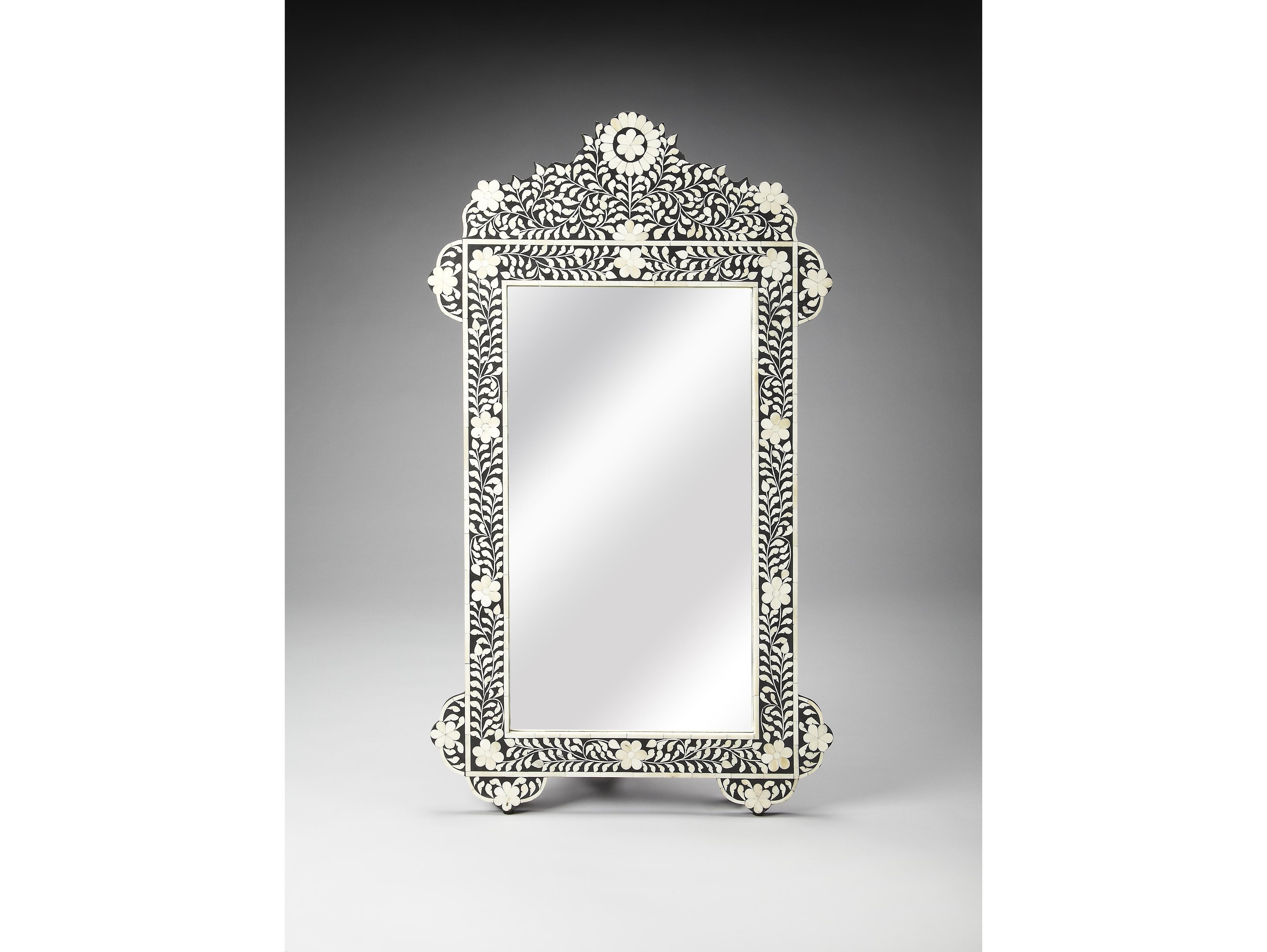 Butler Vivienne Black Bone Inlay Wall Mirror