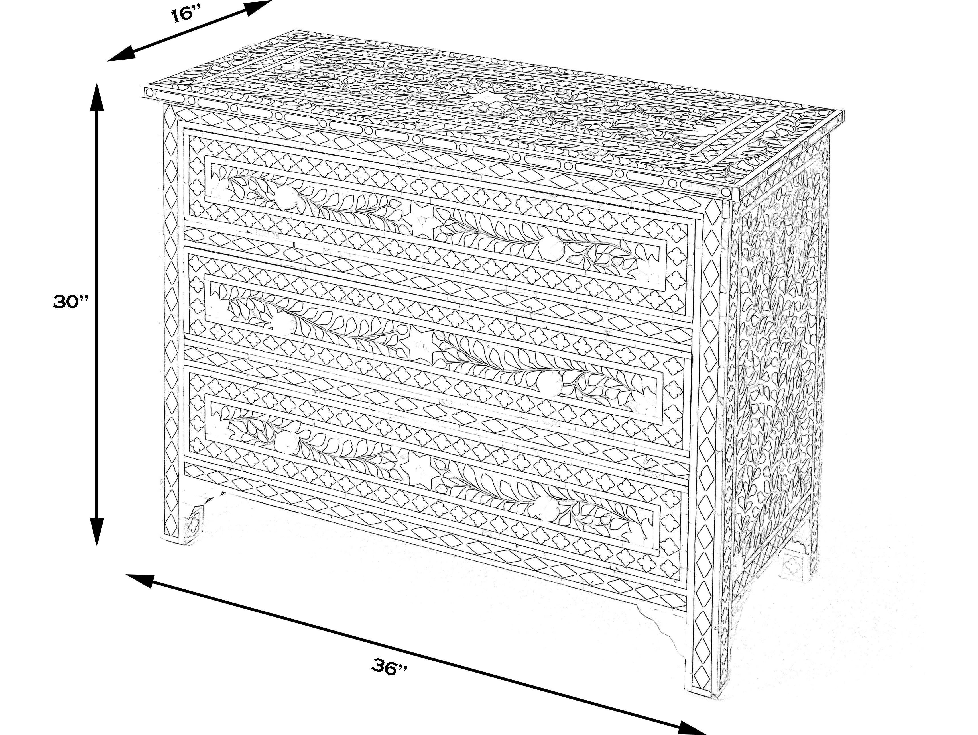 Butler Vivienne 3-Drawers Mango Wood Dresser