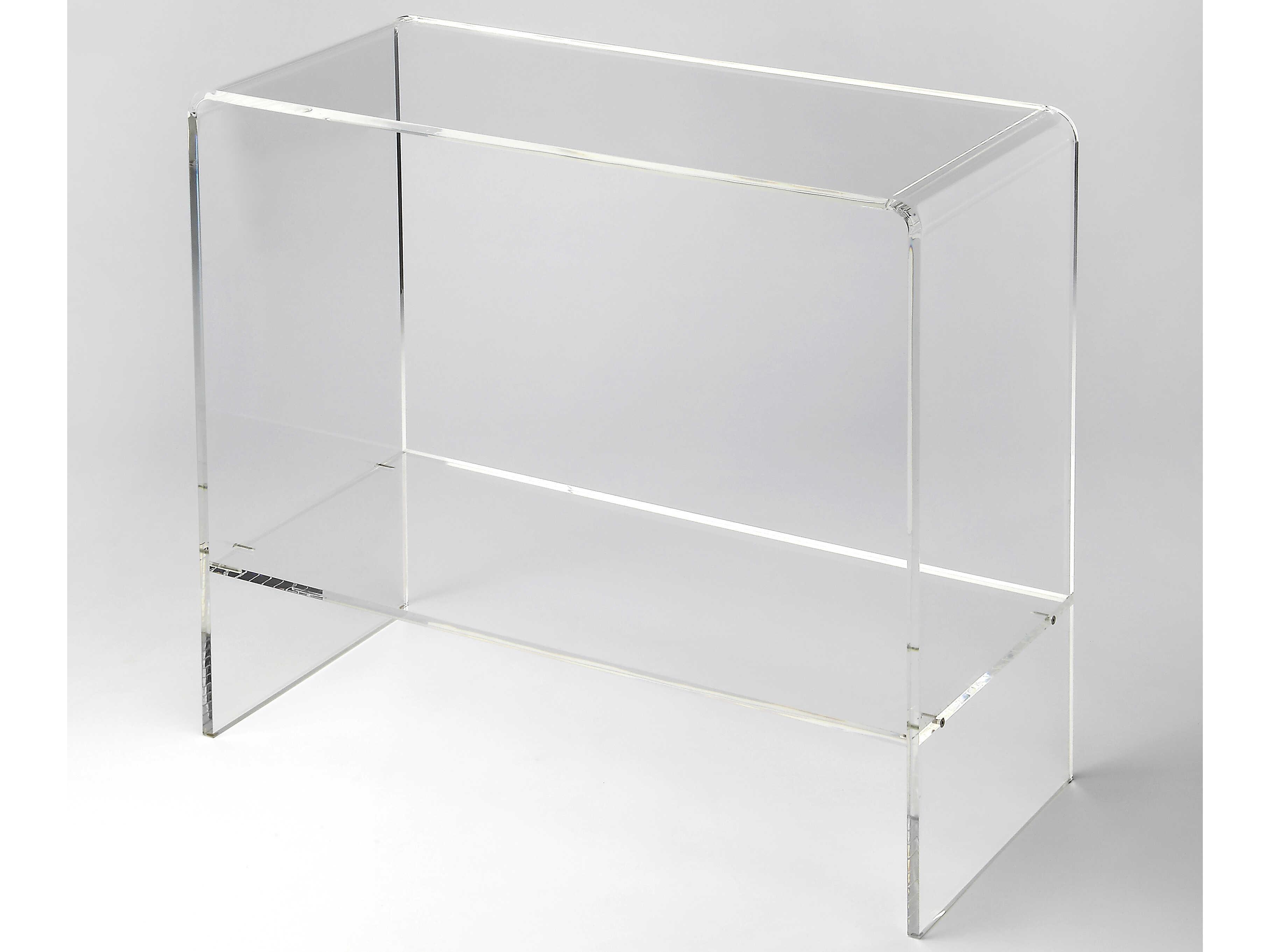 Butler Crystal Clear Rectangular Acrylic Console Table