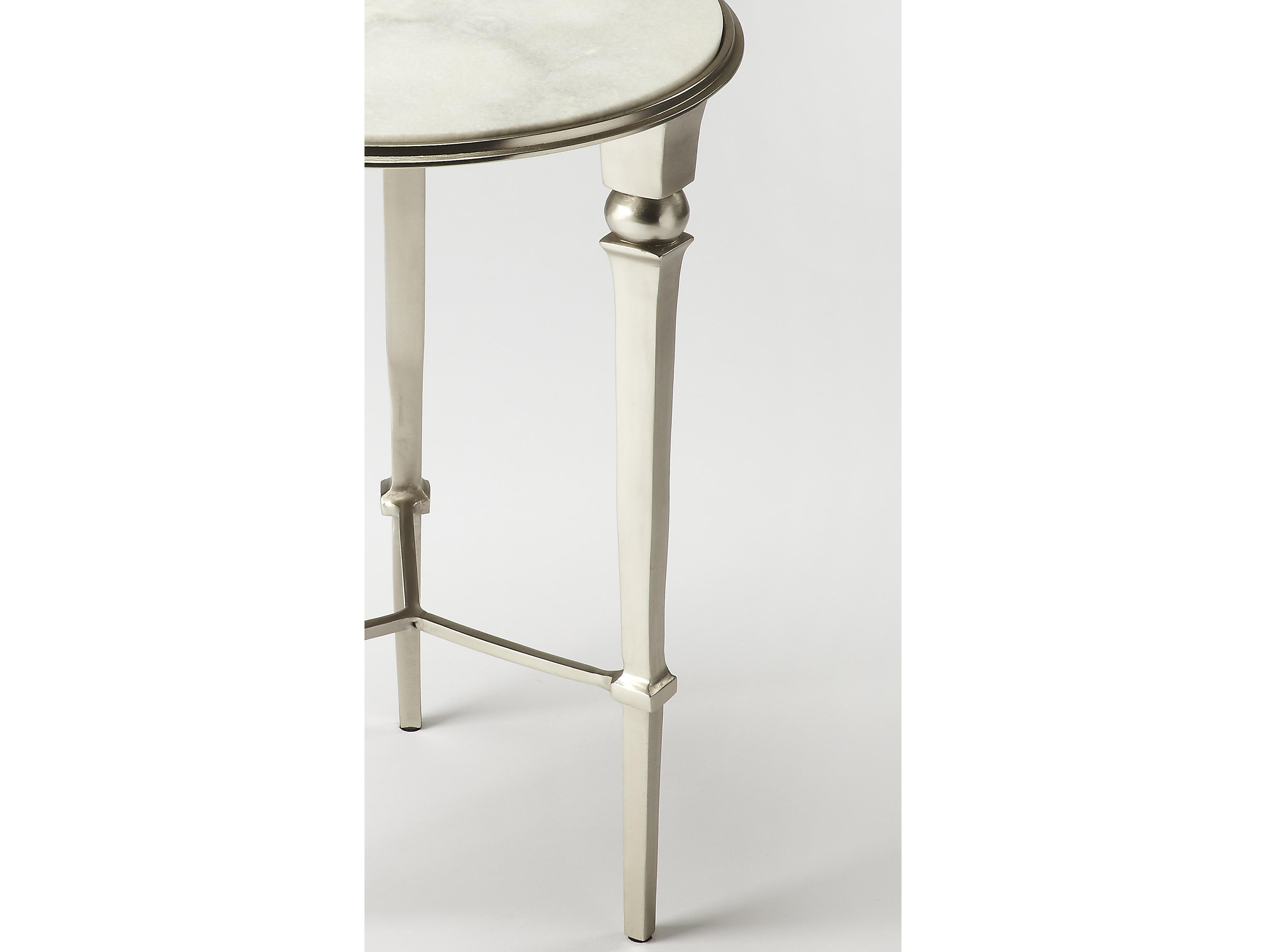 Butler Darrieux Round Marble Modern Expressions End Table