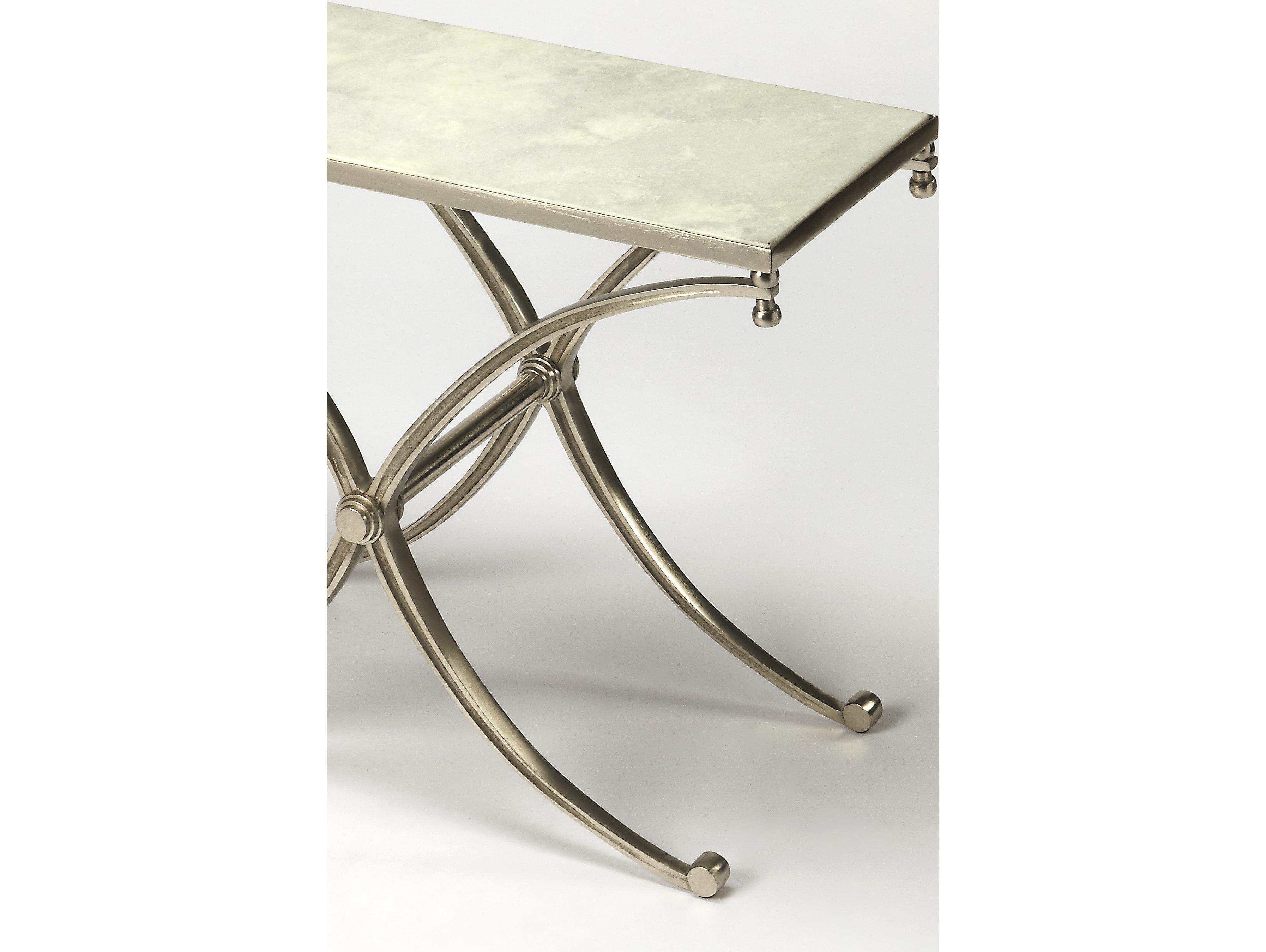 Butler Duvall Rectangular Marble Modern Expressions End Table