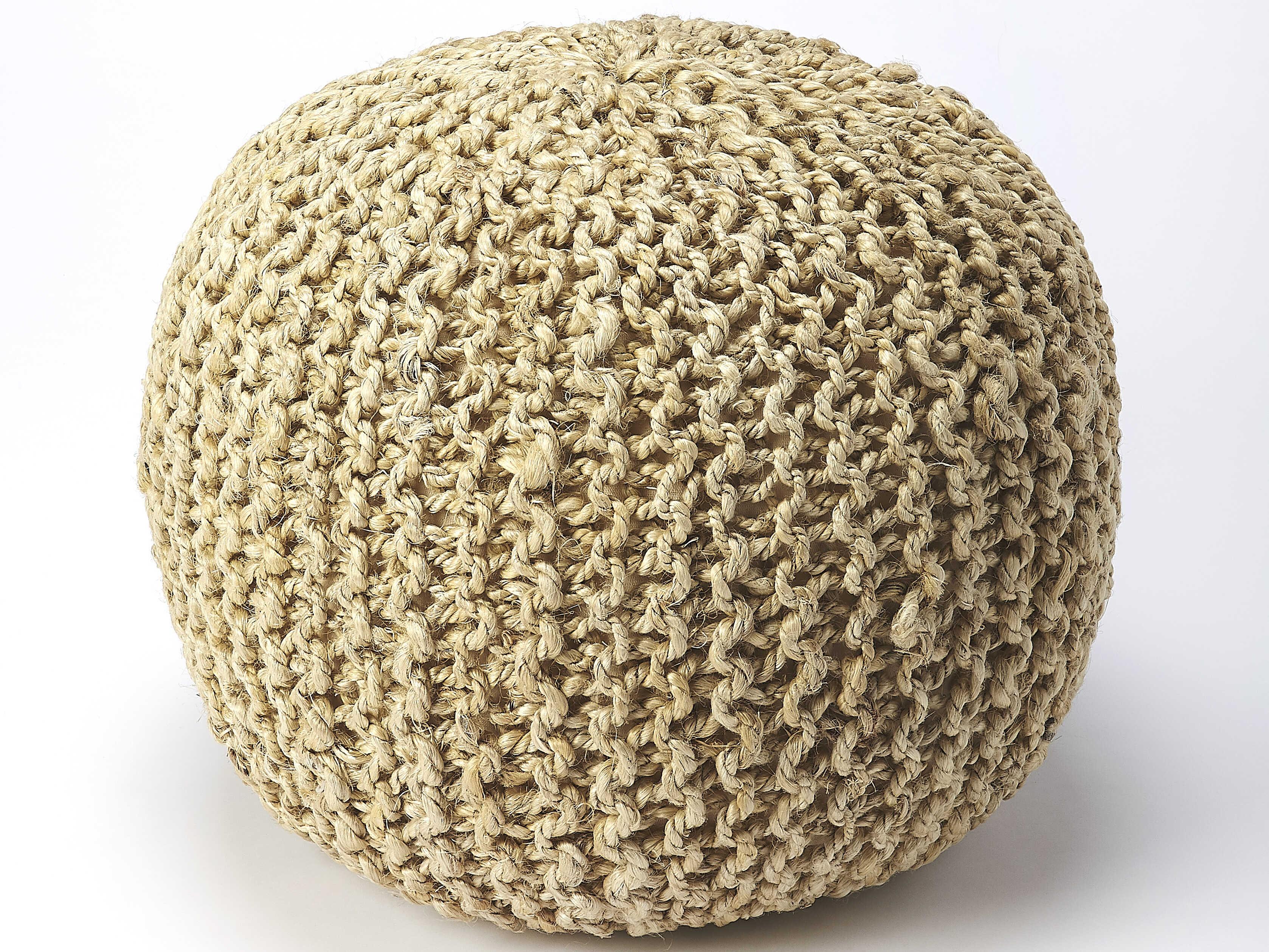 Butler Pincushion Tan Pouf