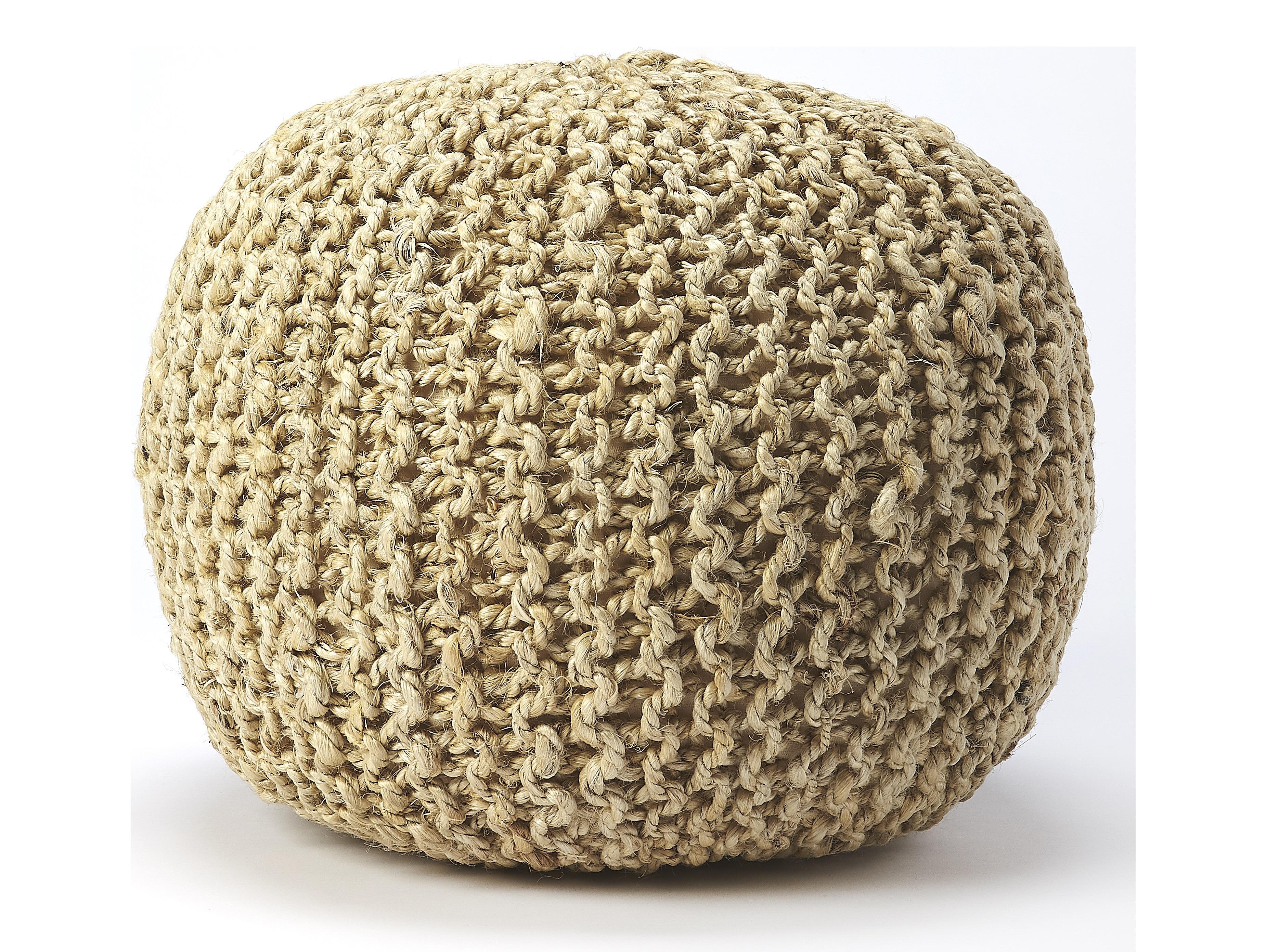Butler Pincushion Tan Pouf