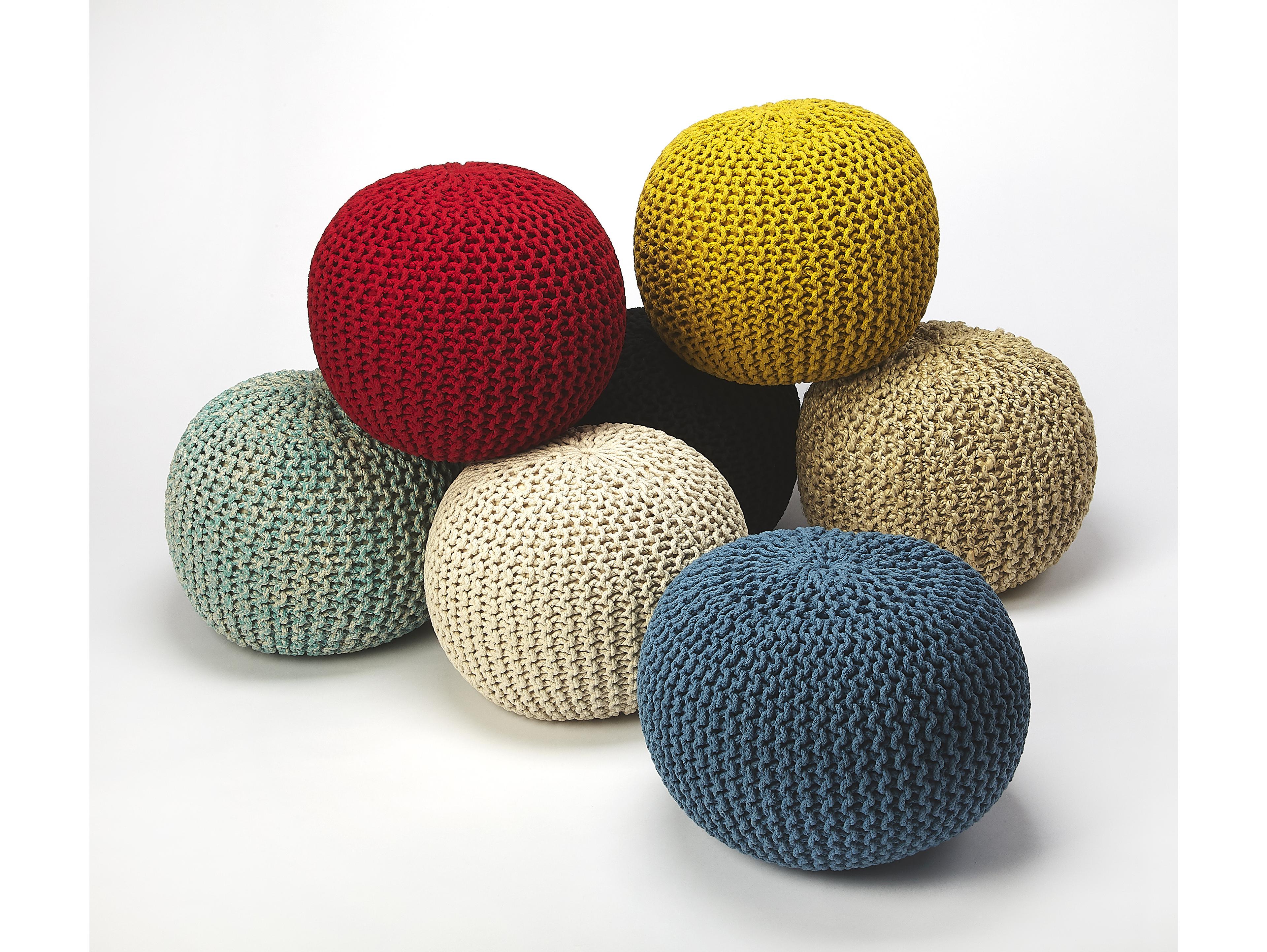 Butler Pincushion Tan Pouf