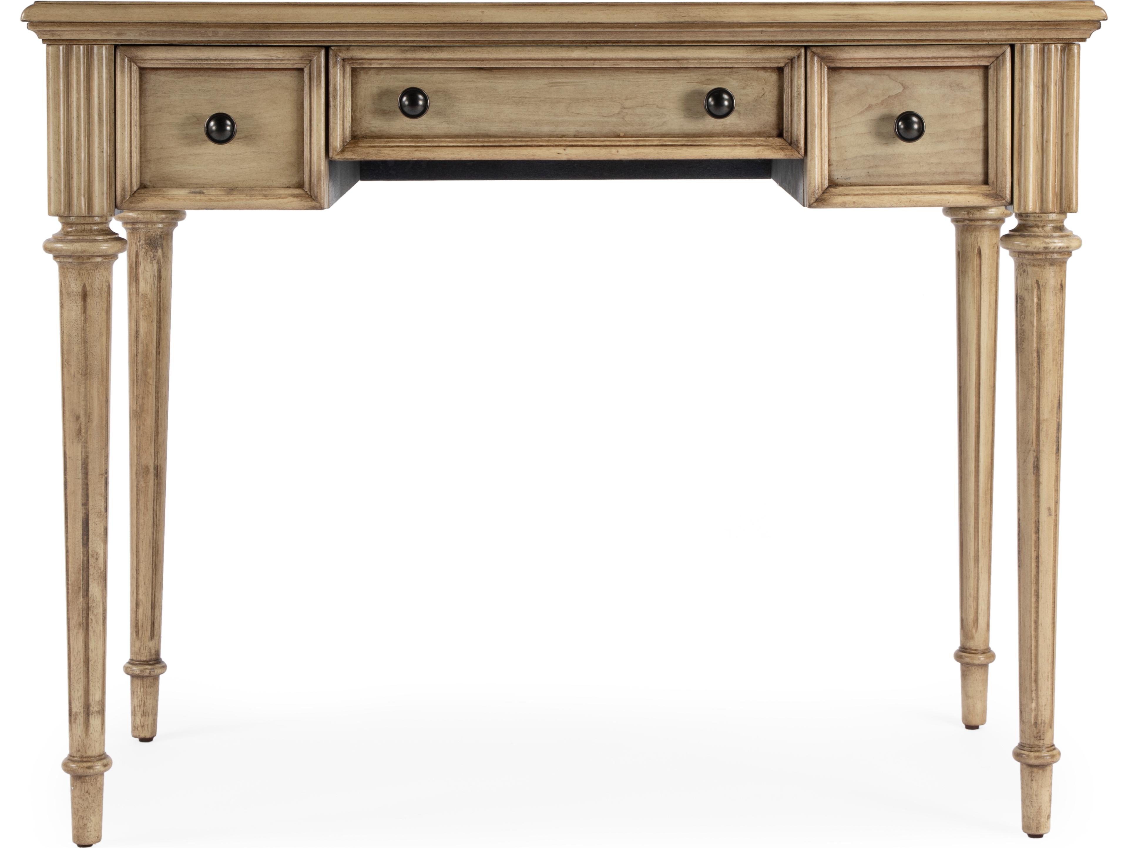 Butler Edmund Antique Beige Rubberwood Writing Desk