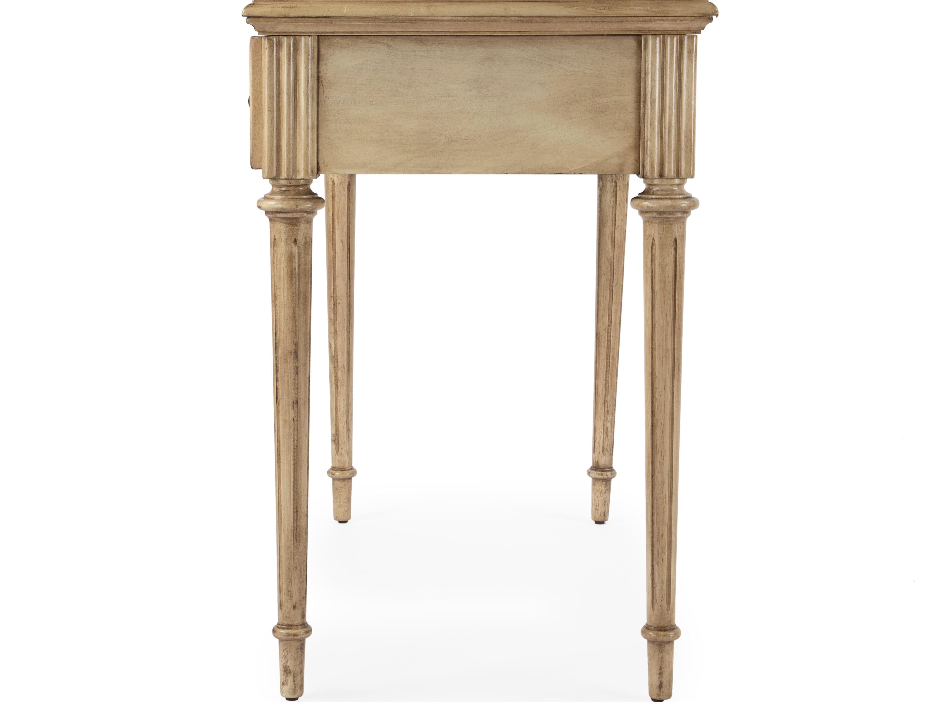 Butler Edmund Antique Beige Rubberwood Writing Desk