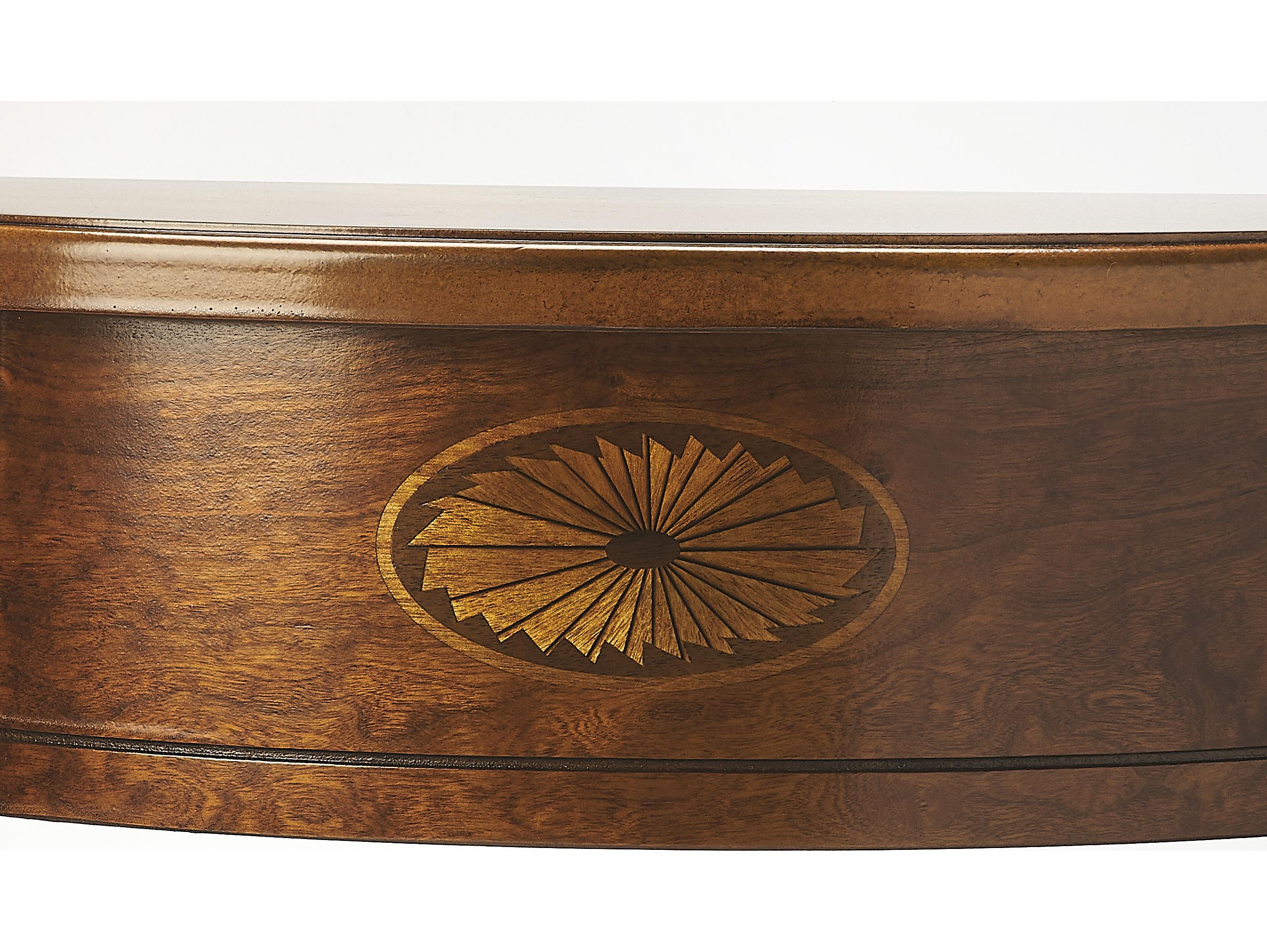 Butler Chester Demilune Wood Olive Ash Console Table