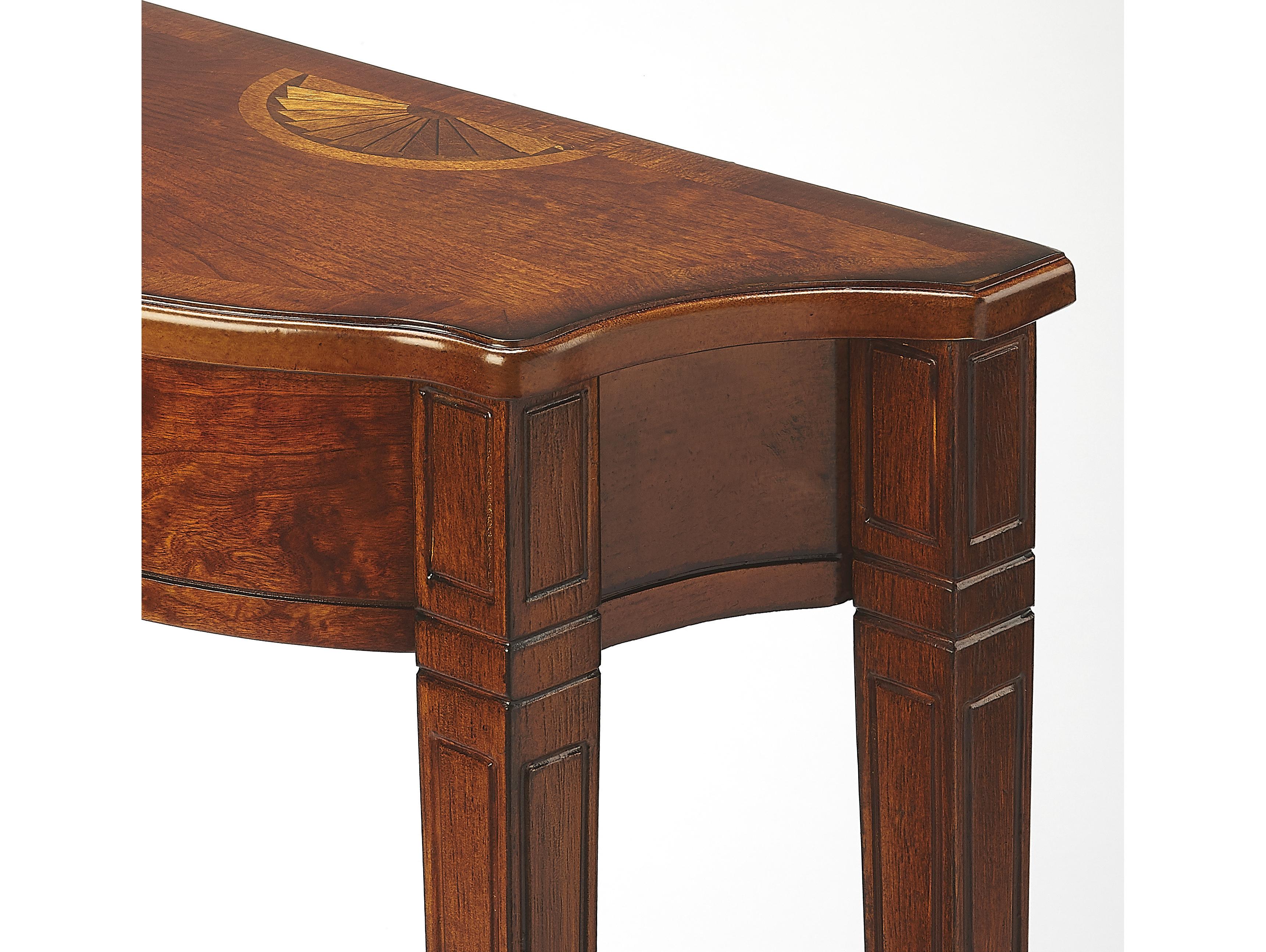 Butler Chester Demilune Wood Olive Ash Console Table