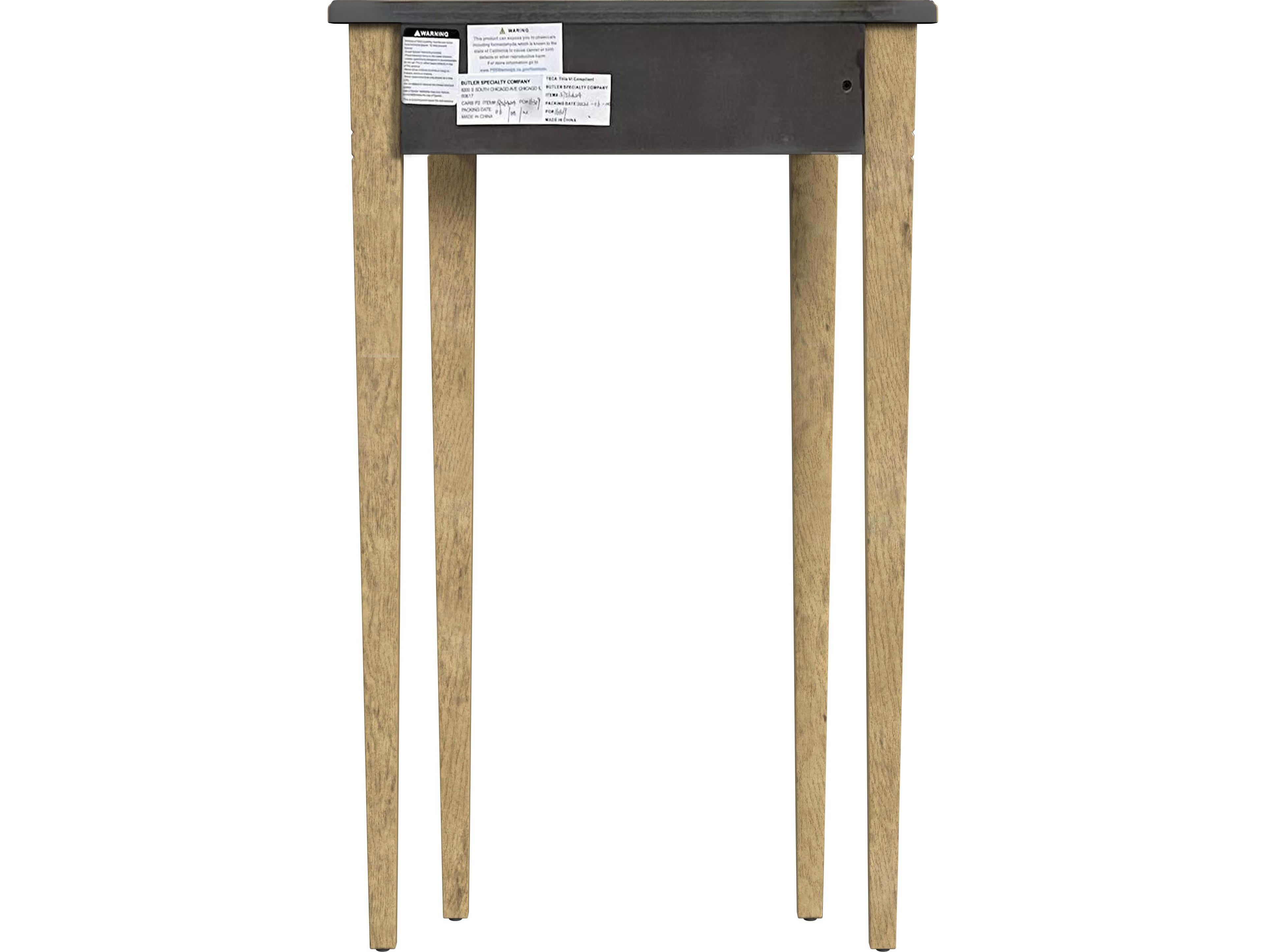 Butler Chester Demilune Wood Antique Beige Console Table