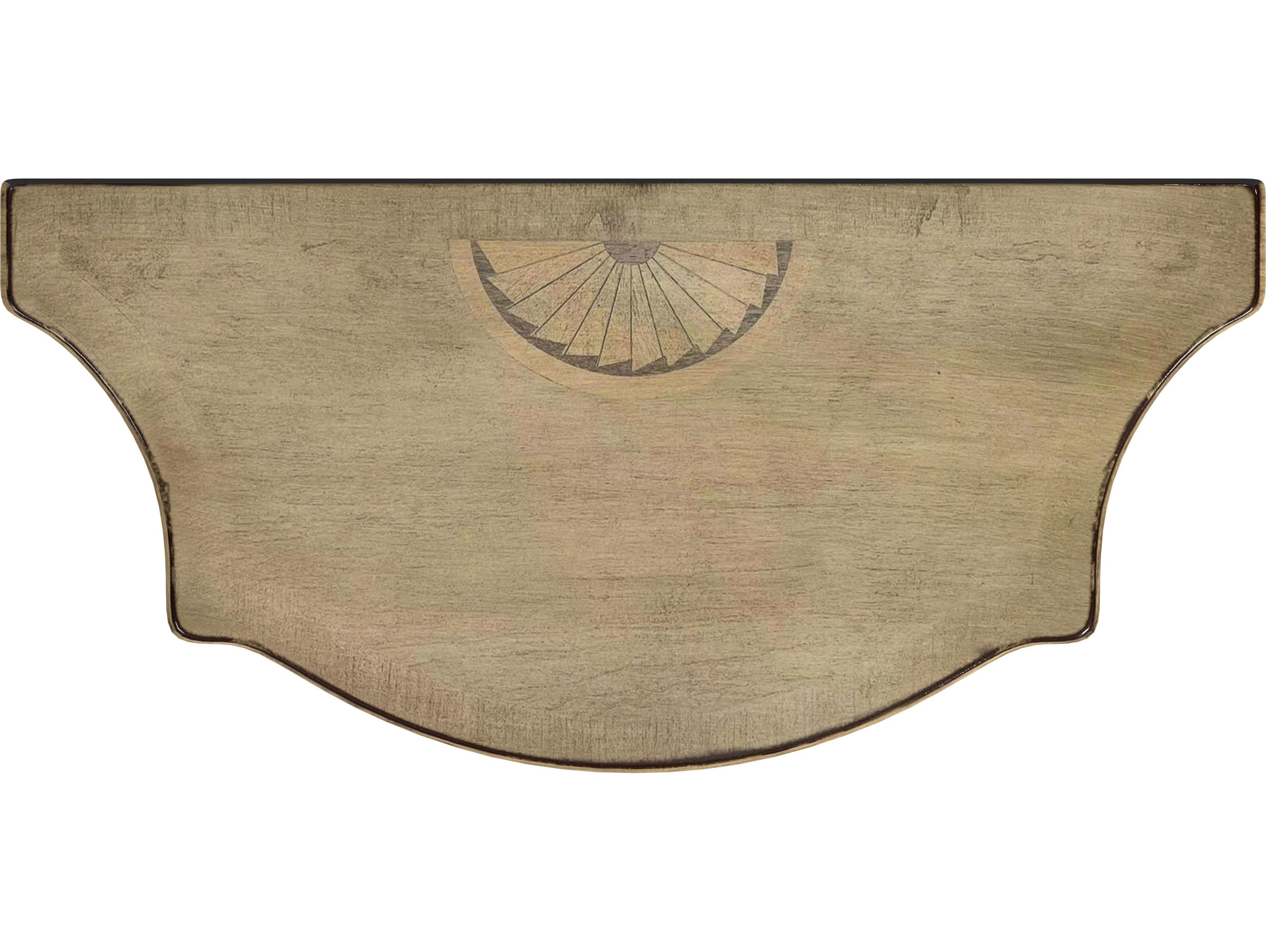 Butler Chester Demilune Wood Antique Beige Console Table