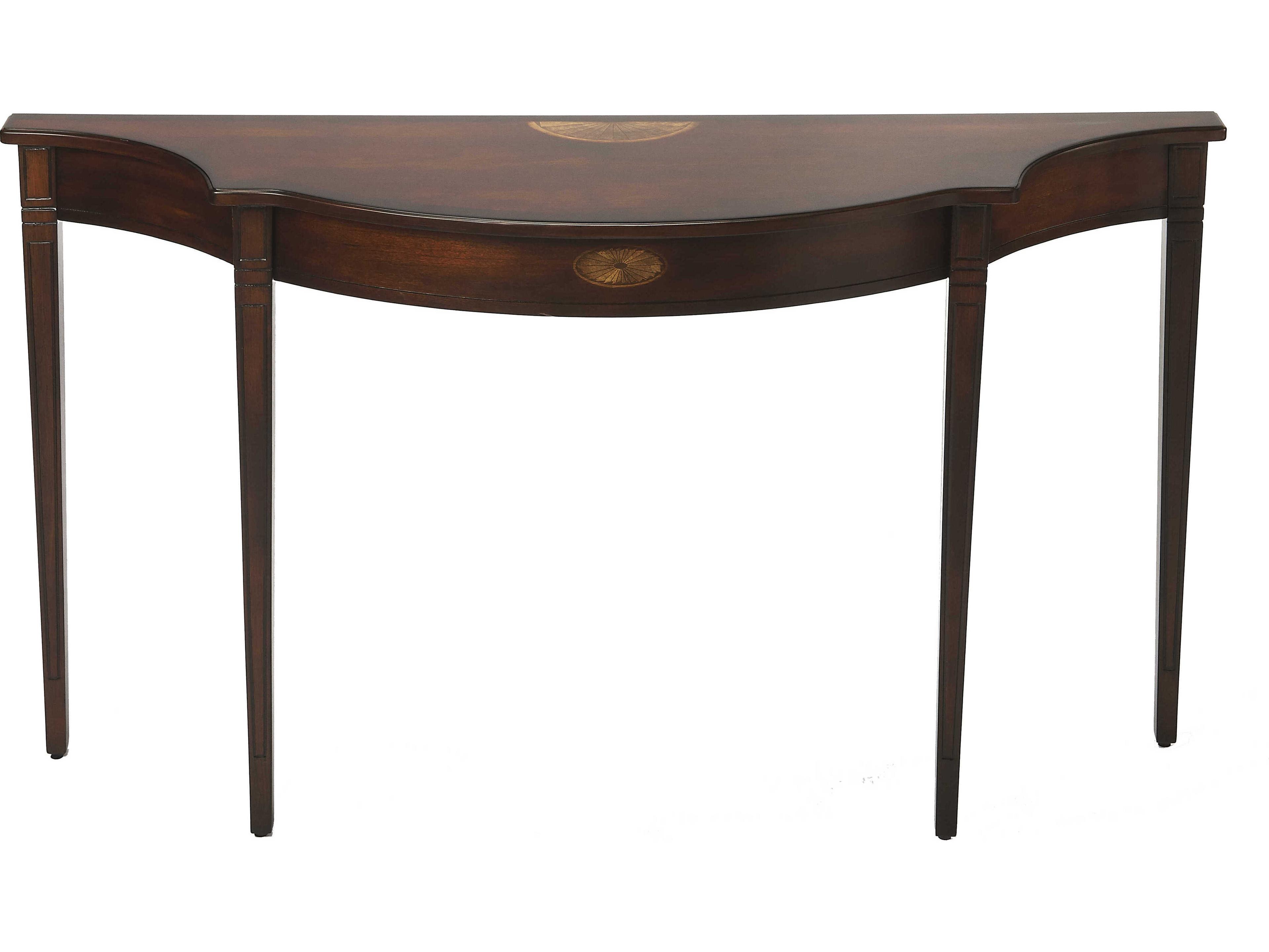 Butler Chester Demilune Wood Cherry Console Table