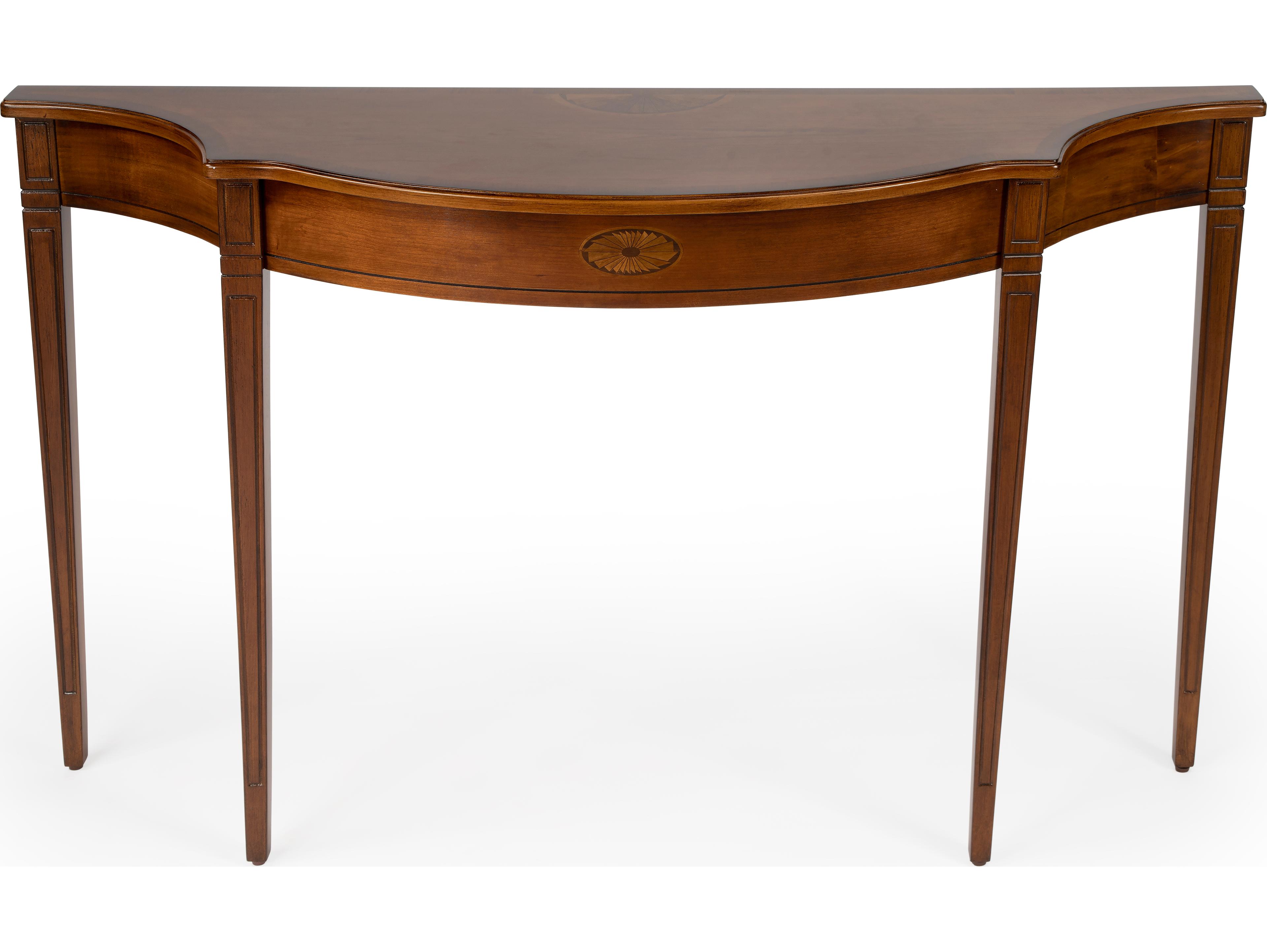 Butler Chester Demilune Wood Olive Ash Console Table