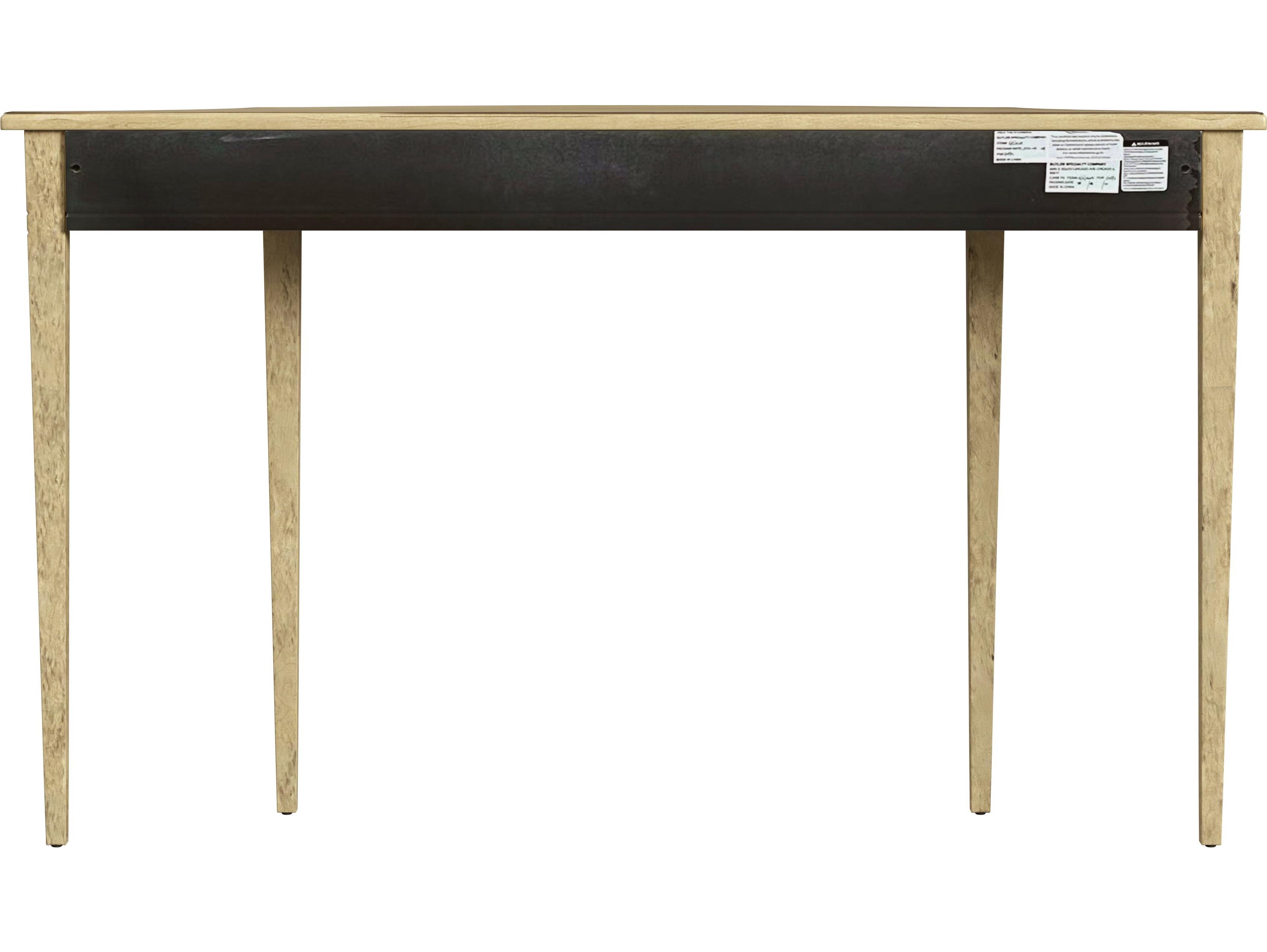 Butler Chester Demilune Wood Antique Beige Console Table