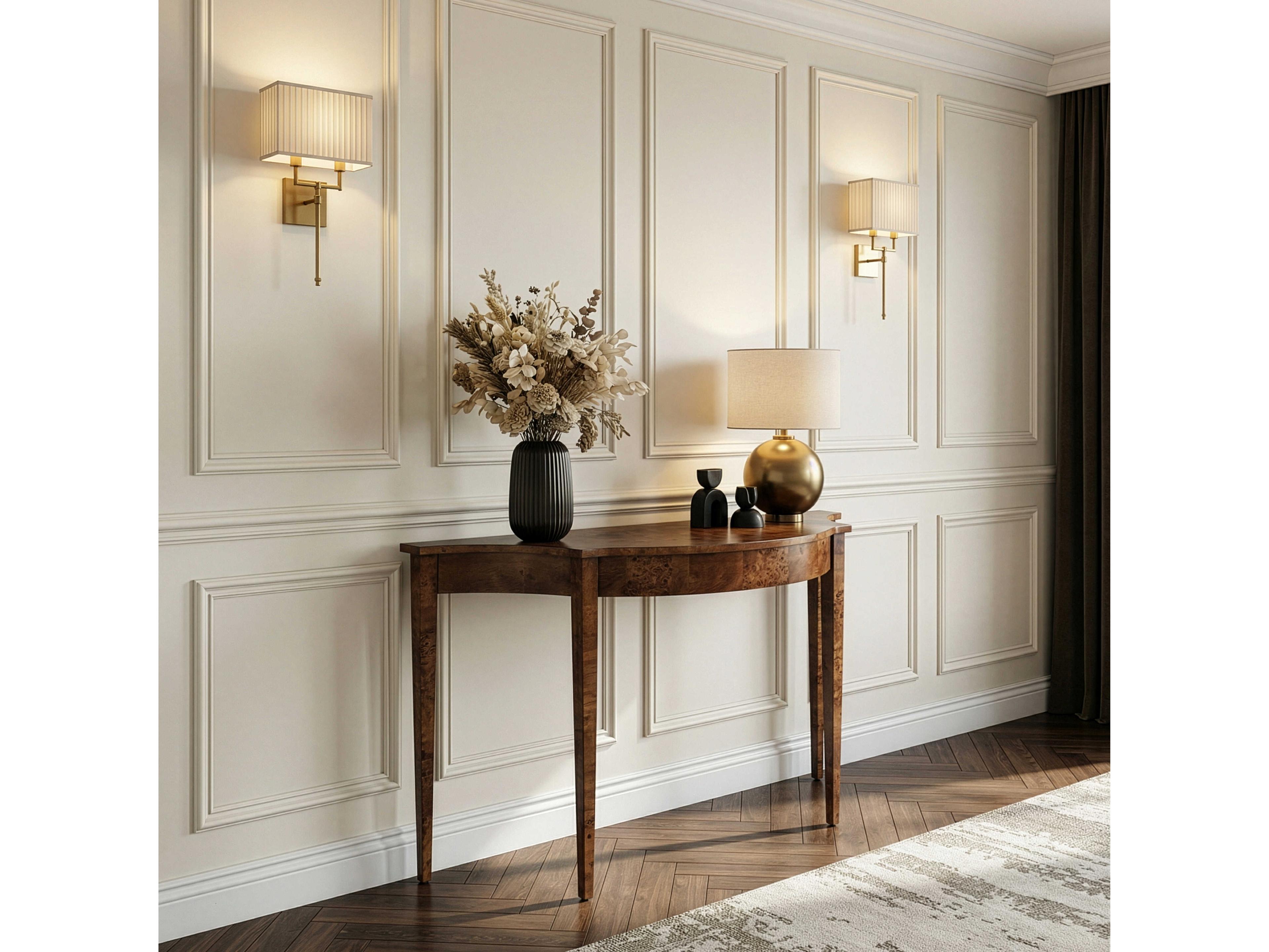 Butler Chester Demilune Wood Brown Console Table