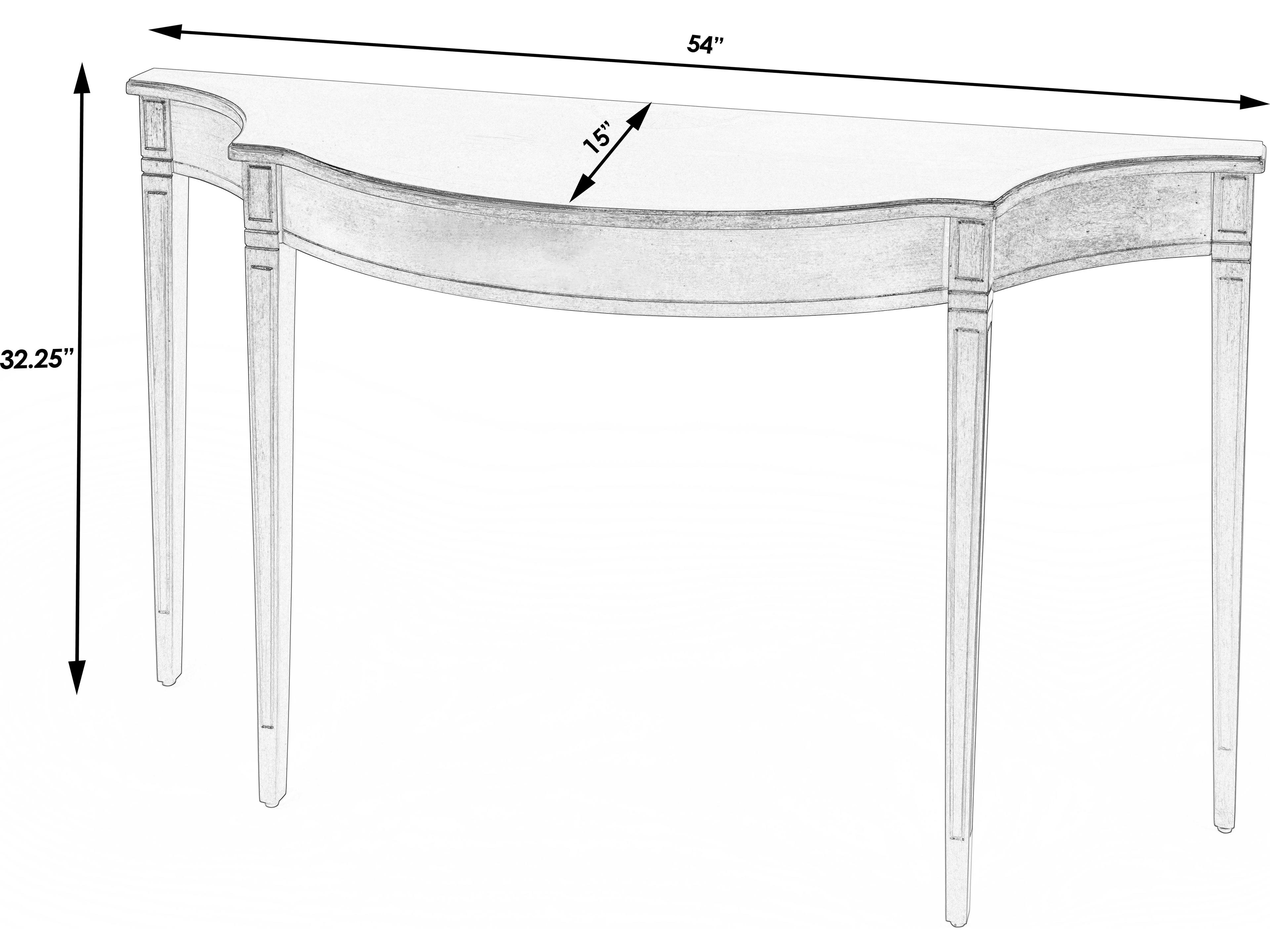 Butler Chester Demilune Wood Light Brown Console Table