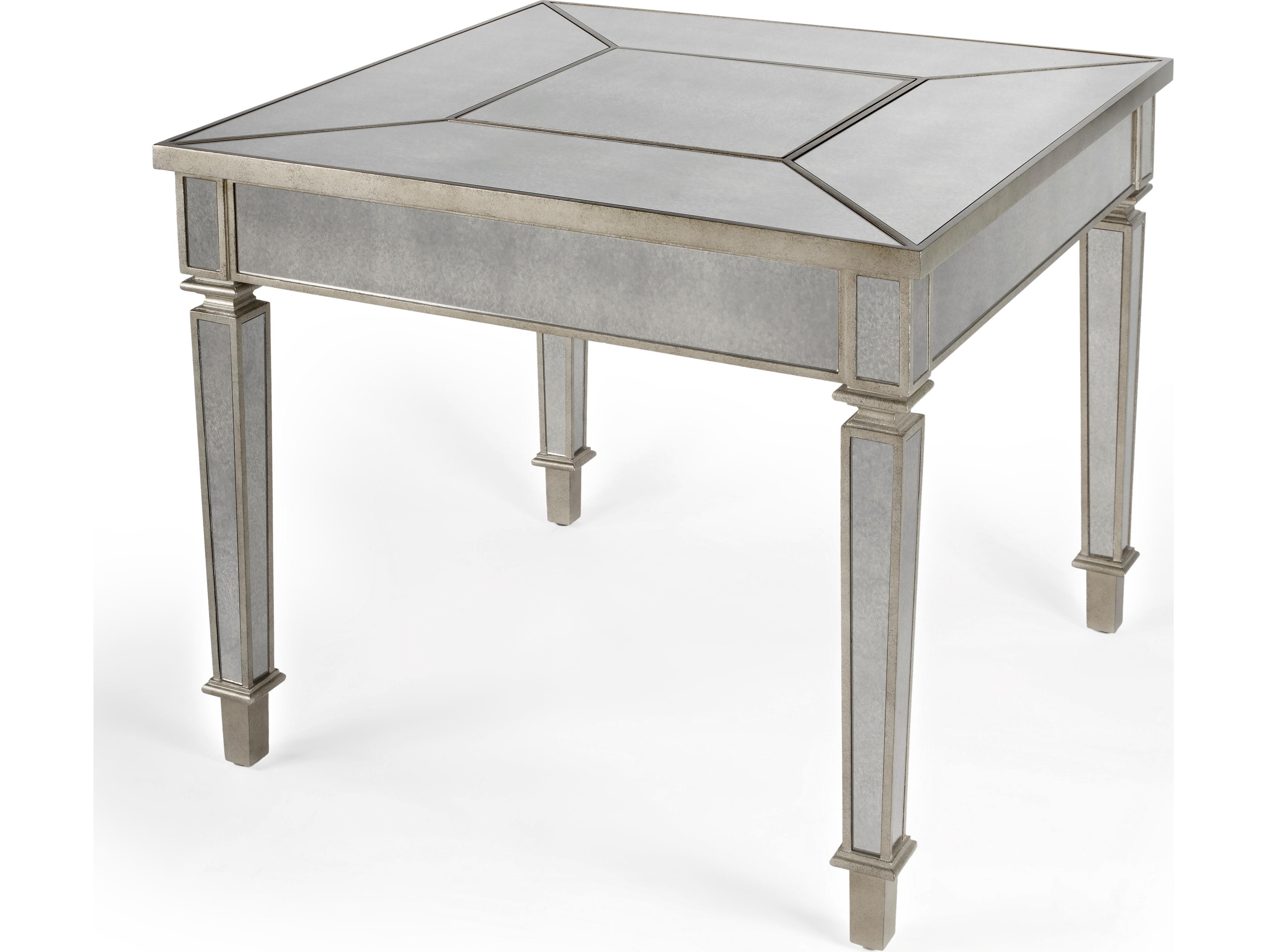 Butler Celeste Silver Birch Wood Mirror Game Table