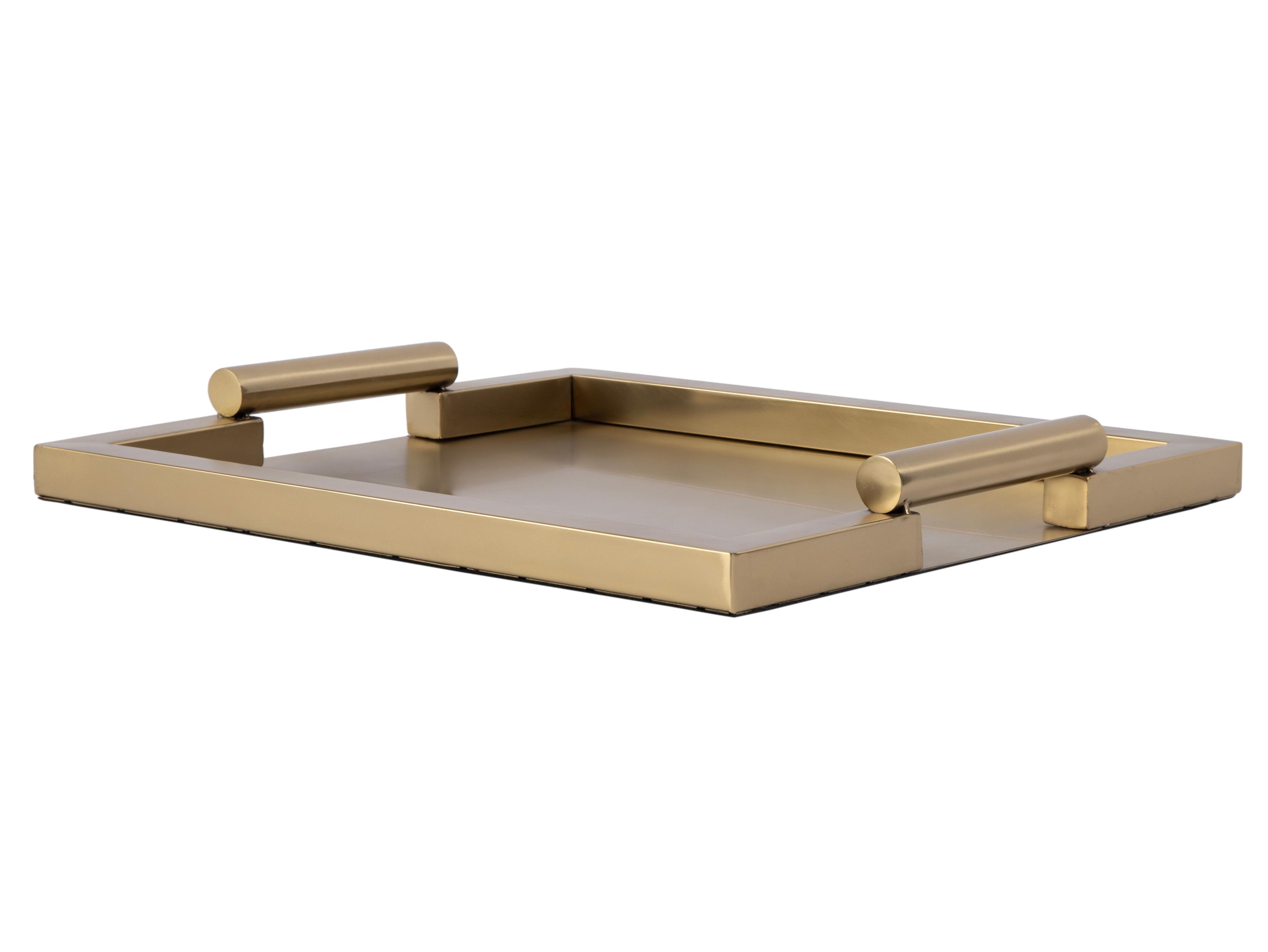 Butler Morante Rectangular Stainless Steel Serving Tray with Handles