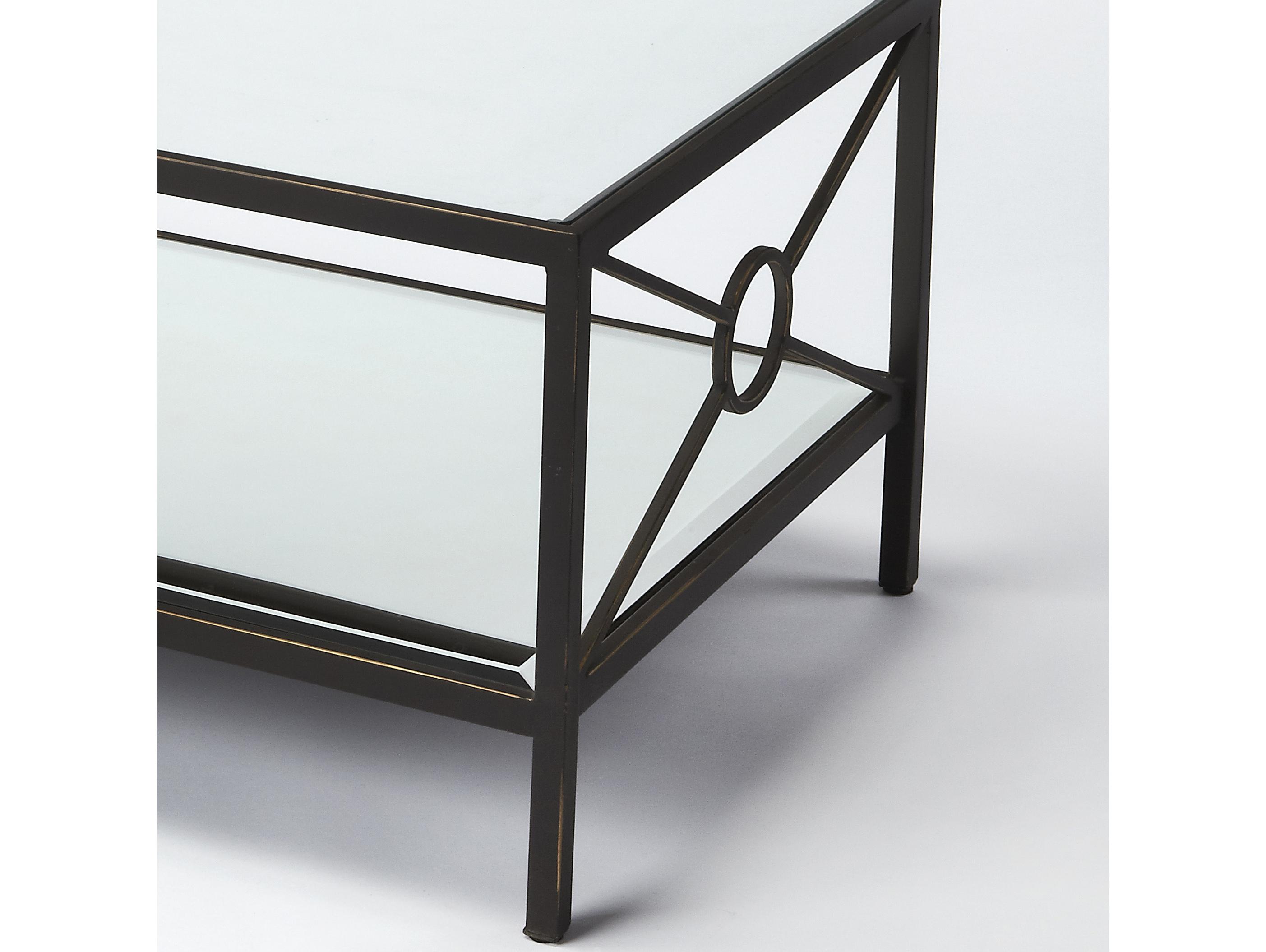 Butler Metropolis Rectangular Glass Metalworks Coffee Table