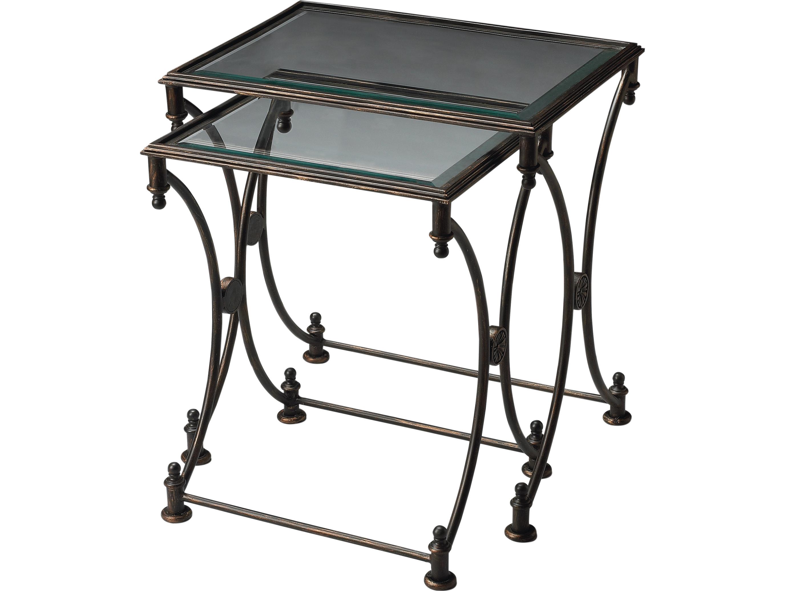 Butler Beverly Rectangular Glass Metalworks End Table