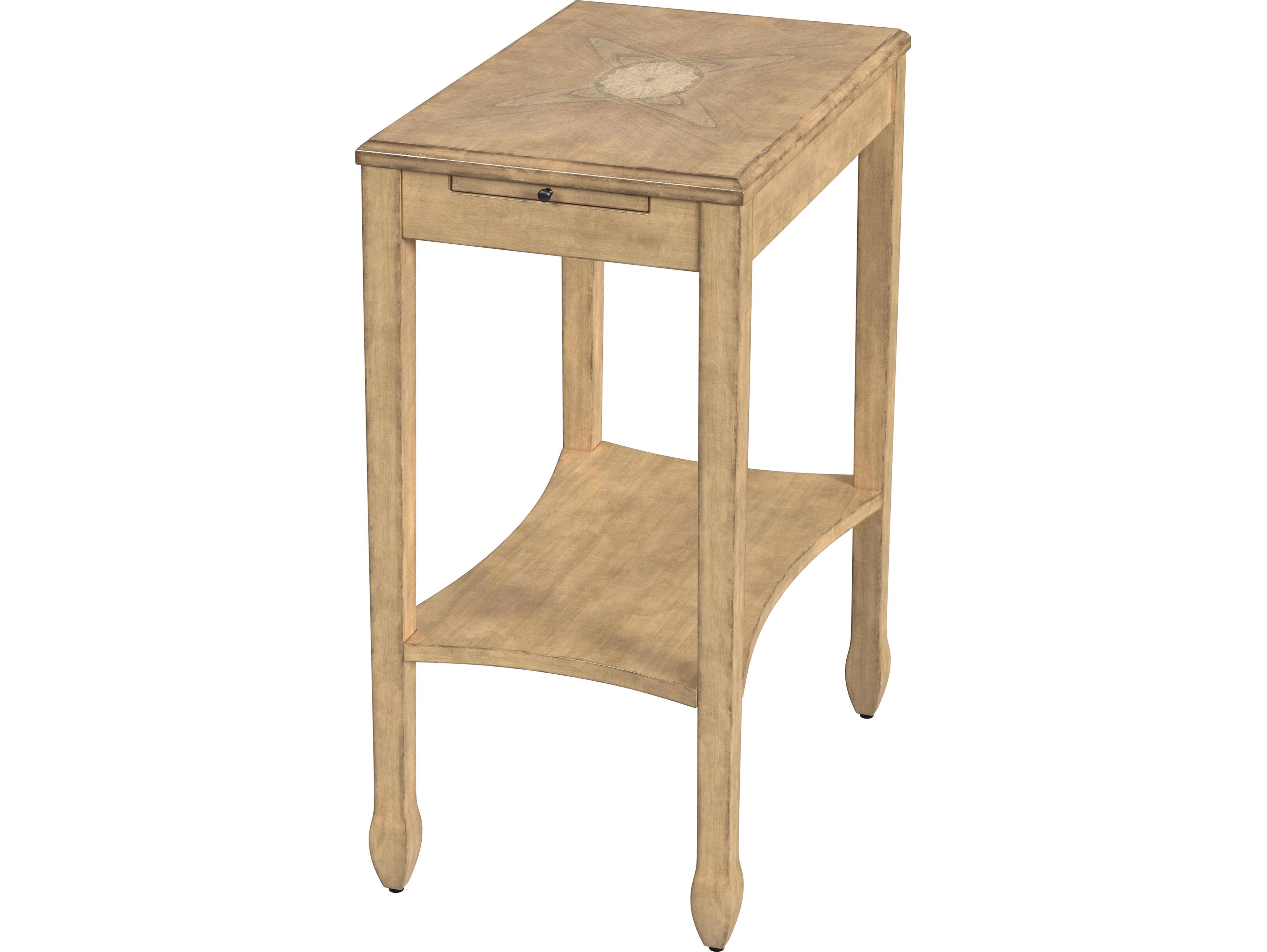 Butler Gilbert Rectangular Wood Antique Beige End Table