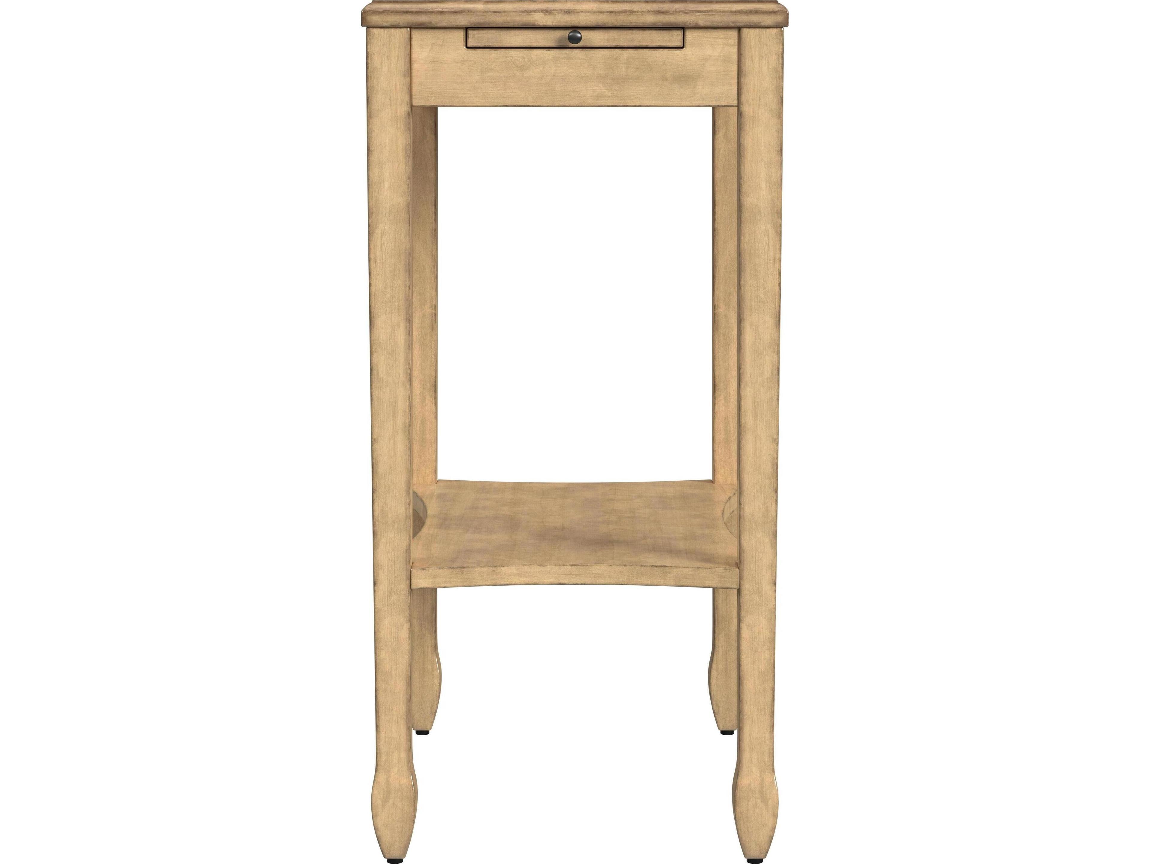 Butler Gilbert Rectangular Wood Antique Beige End Table