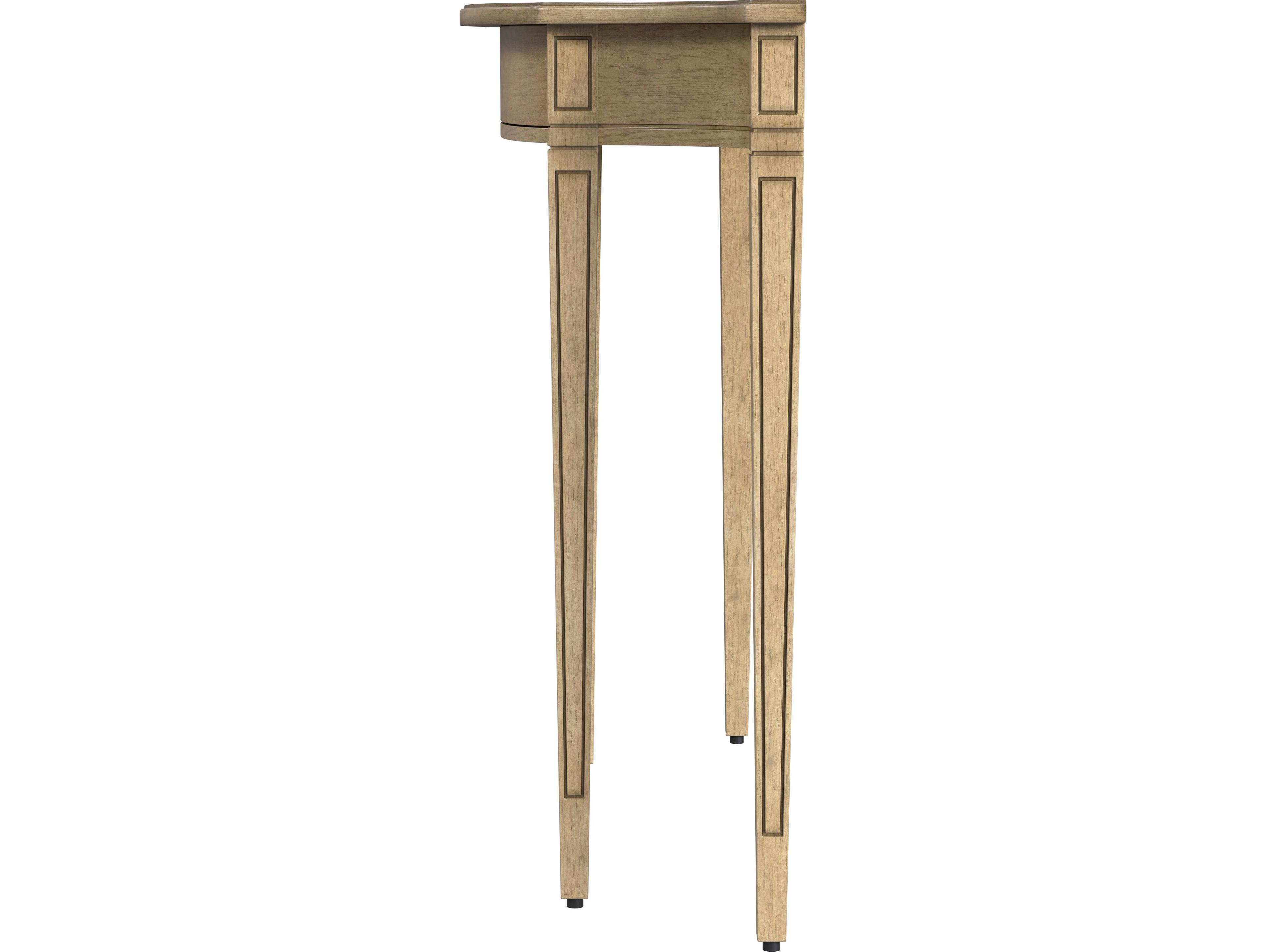 Butler Chester Demilune Wood Antique Beige Console Table