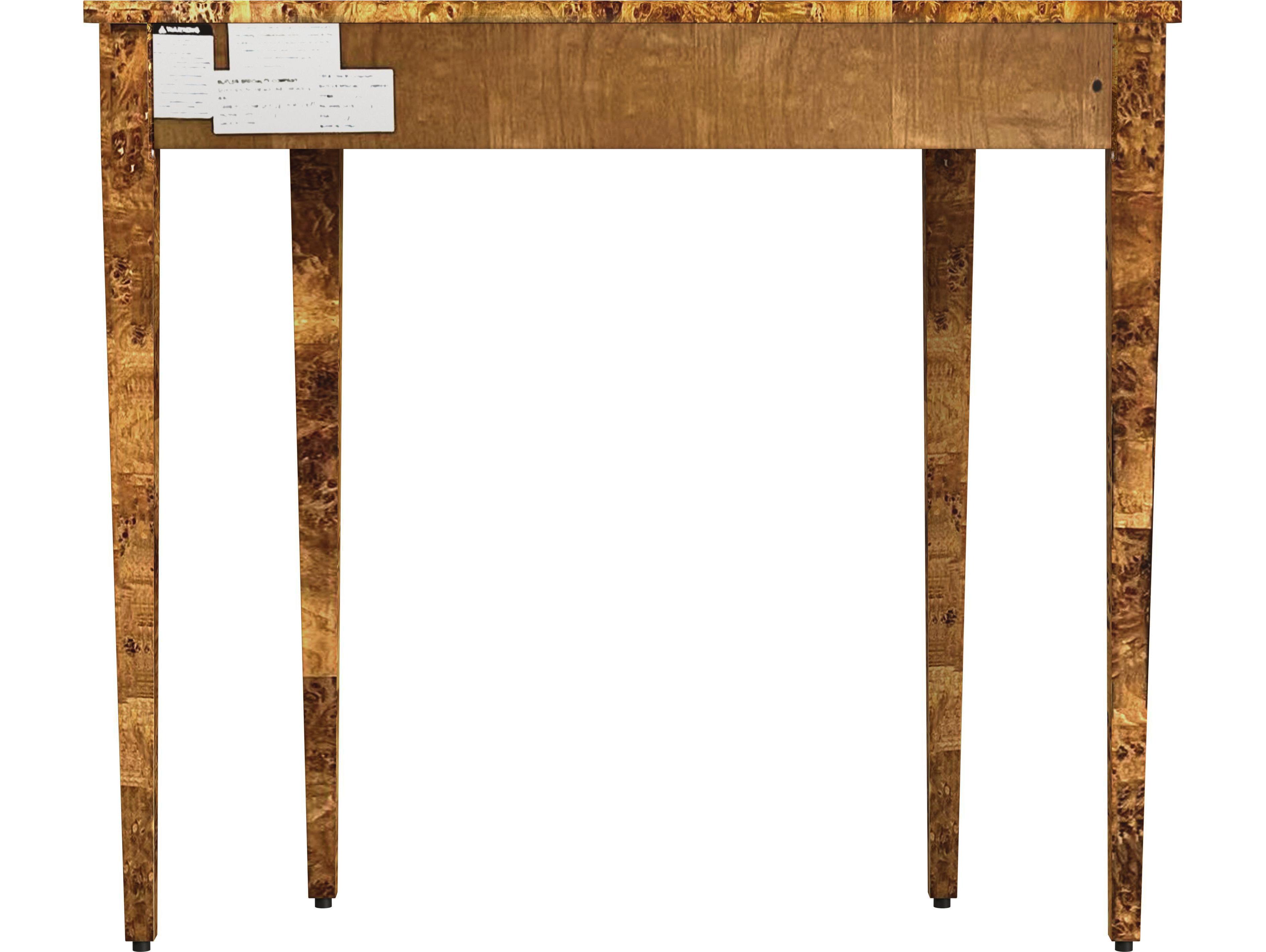 Butler Chester Demilune Wood Traditional Burl Console Table