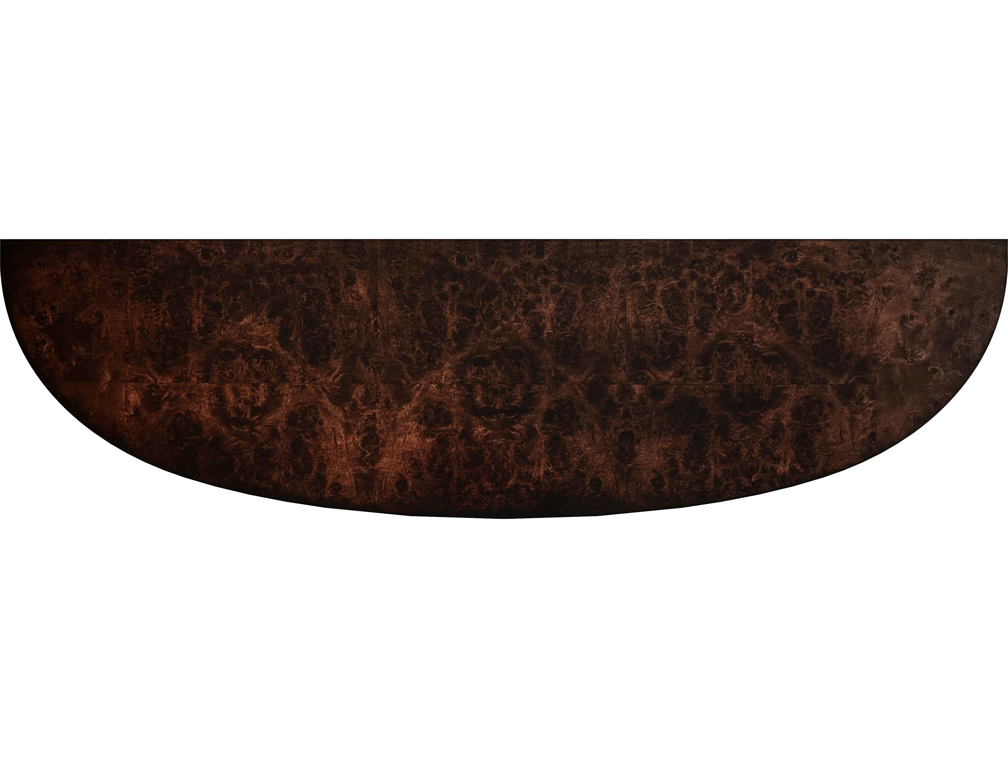 Butler Astor Demilune Wood Dark Burl Console Table