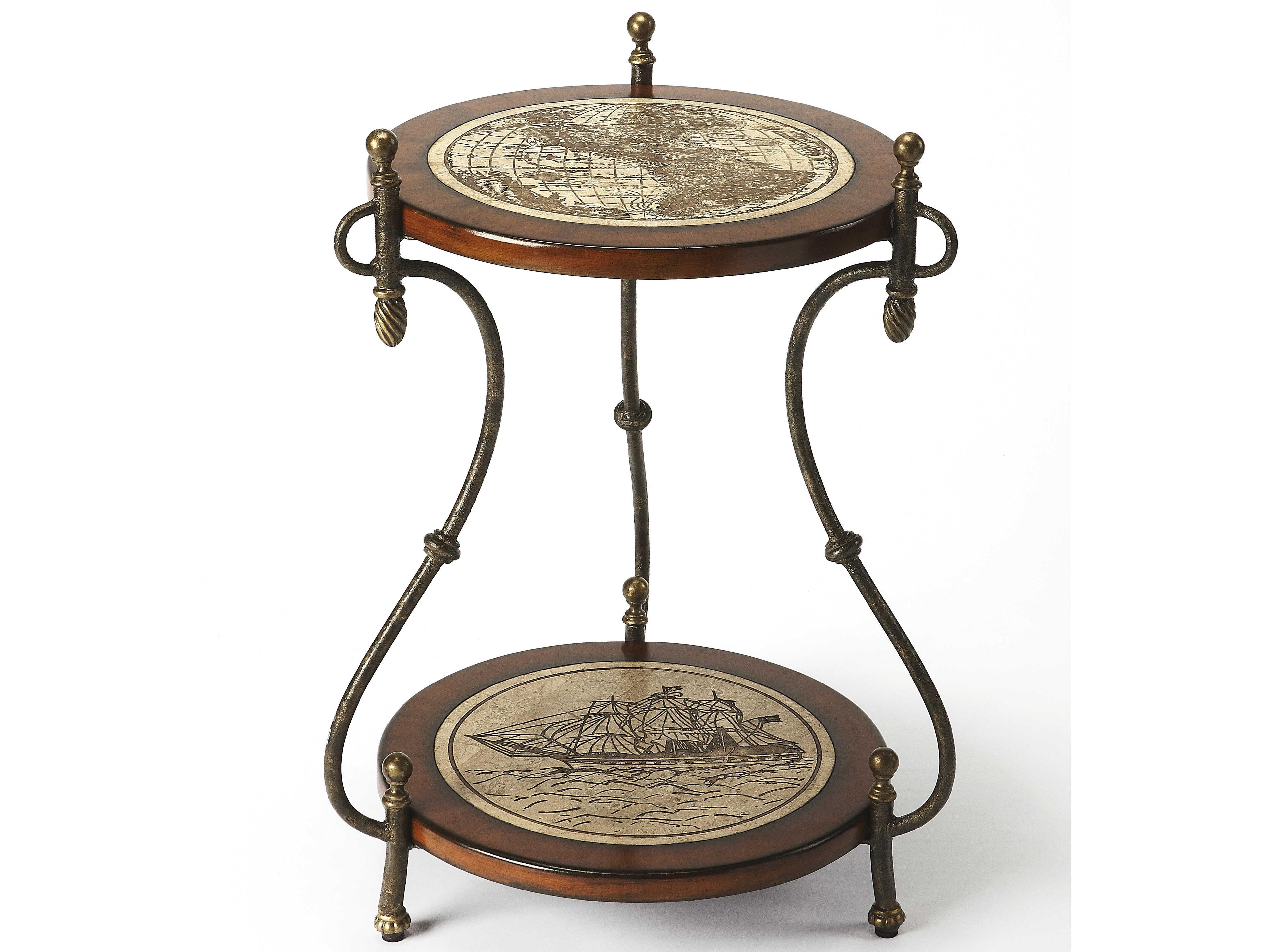 Butler Magellan Round Stone Heritage End Table