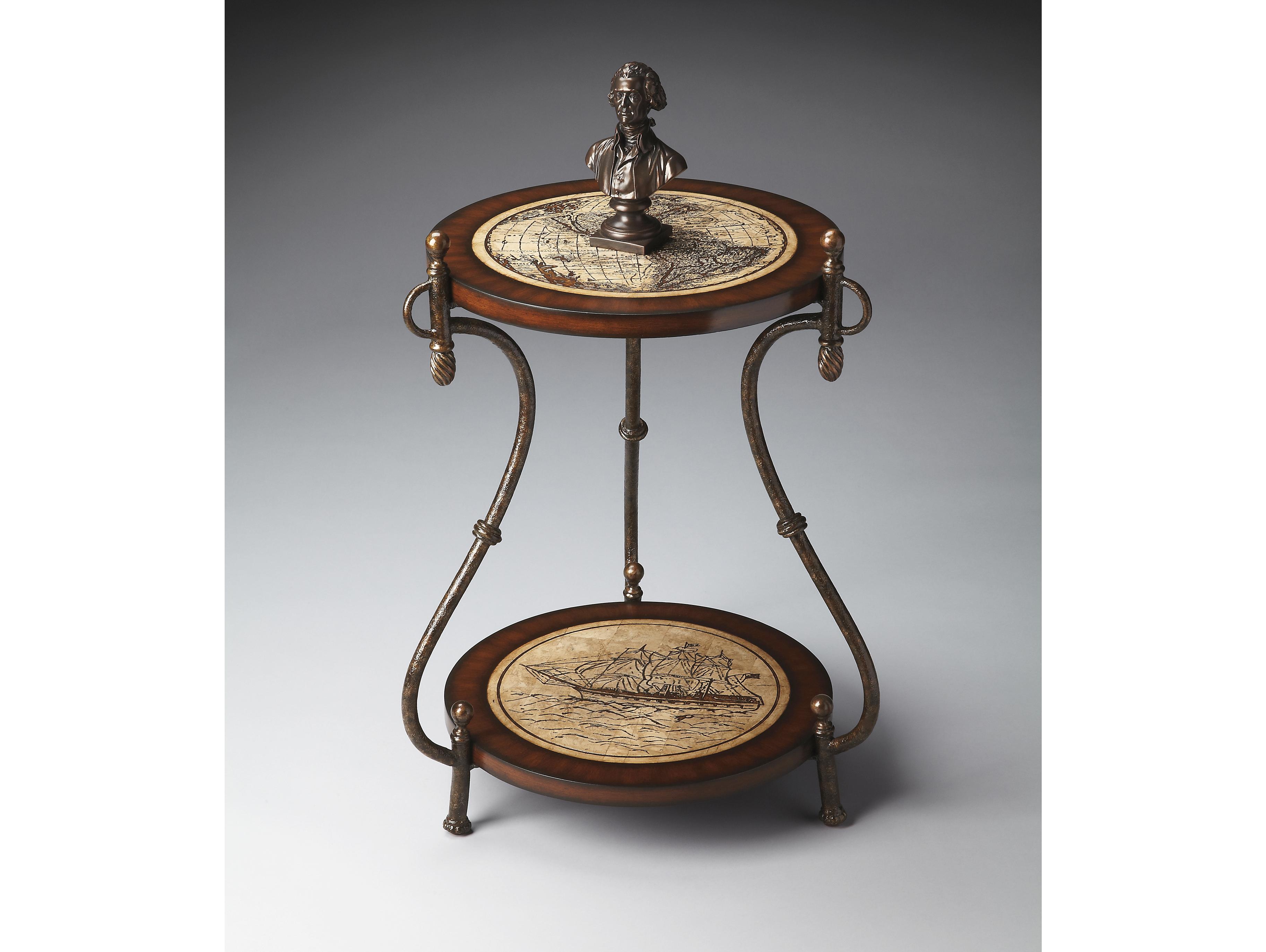 Butler Magellan Round Stone Heritage End Table