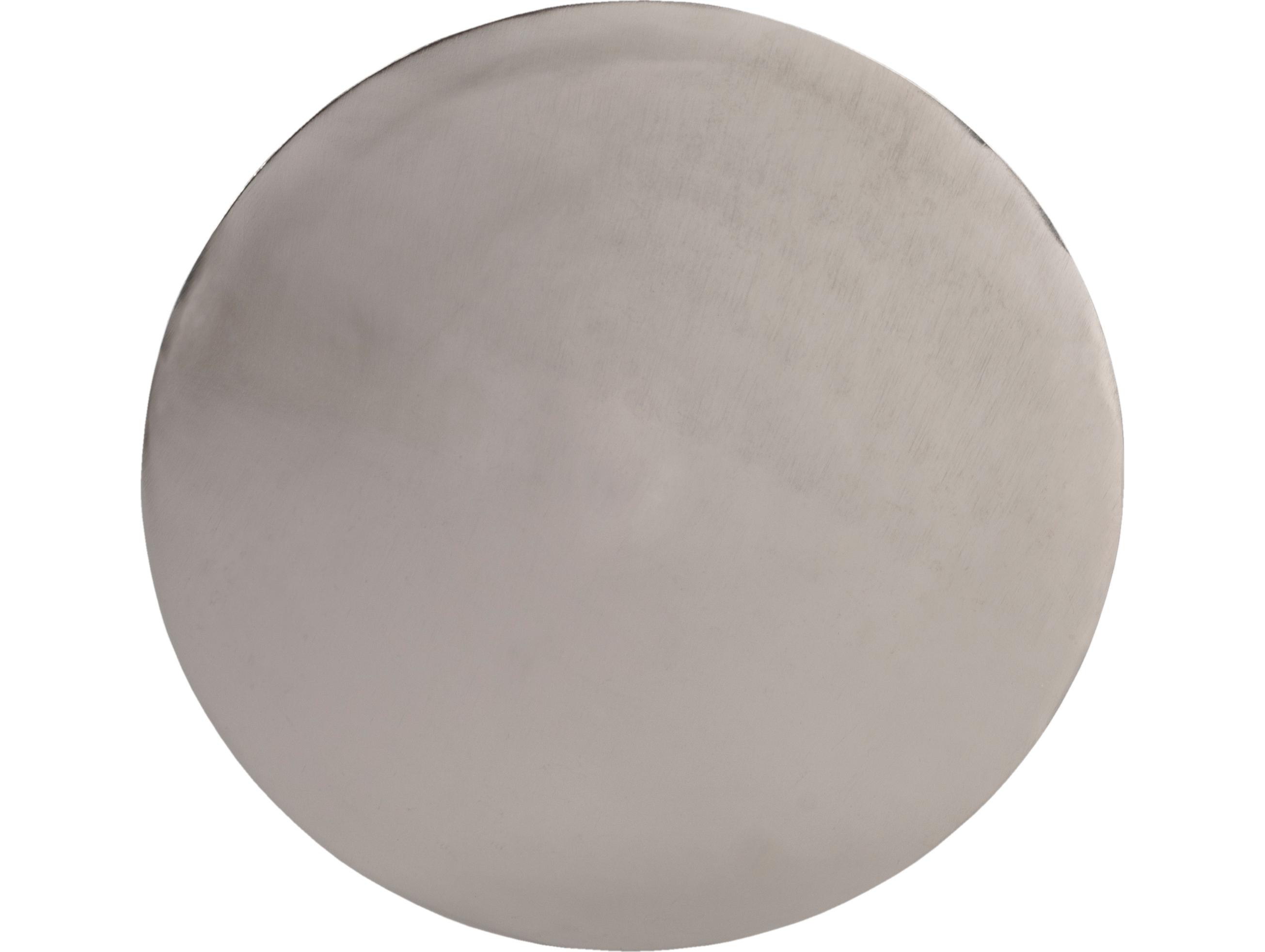 Butler Darien Round Metal Silver End Table