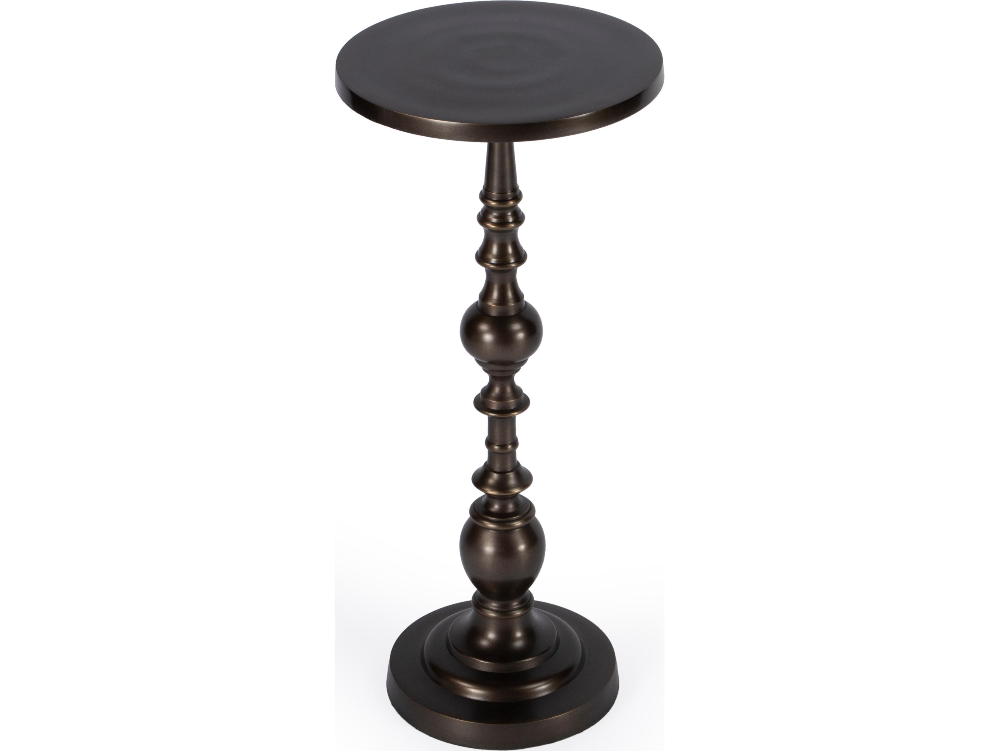 Butler Darien Round Metal Bronze End Table