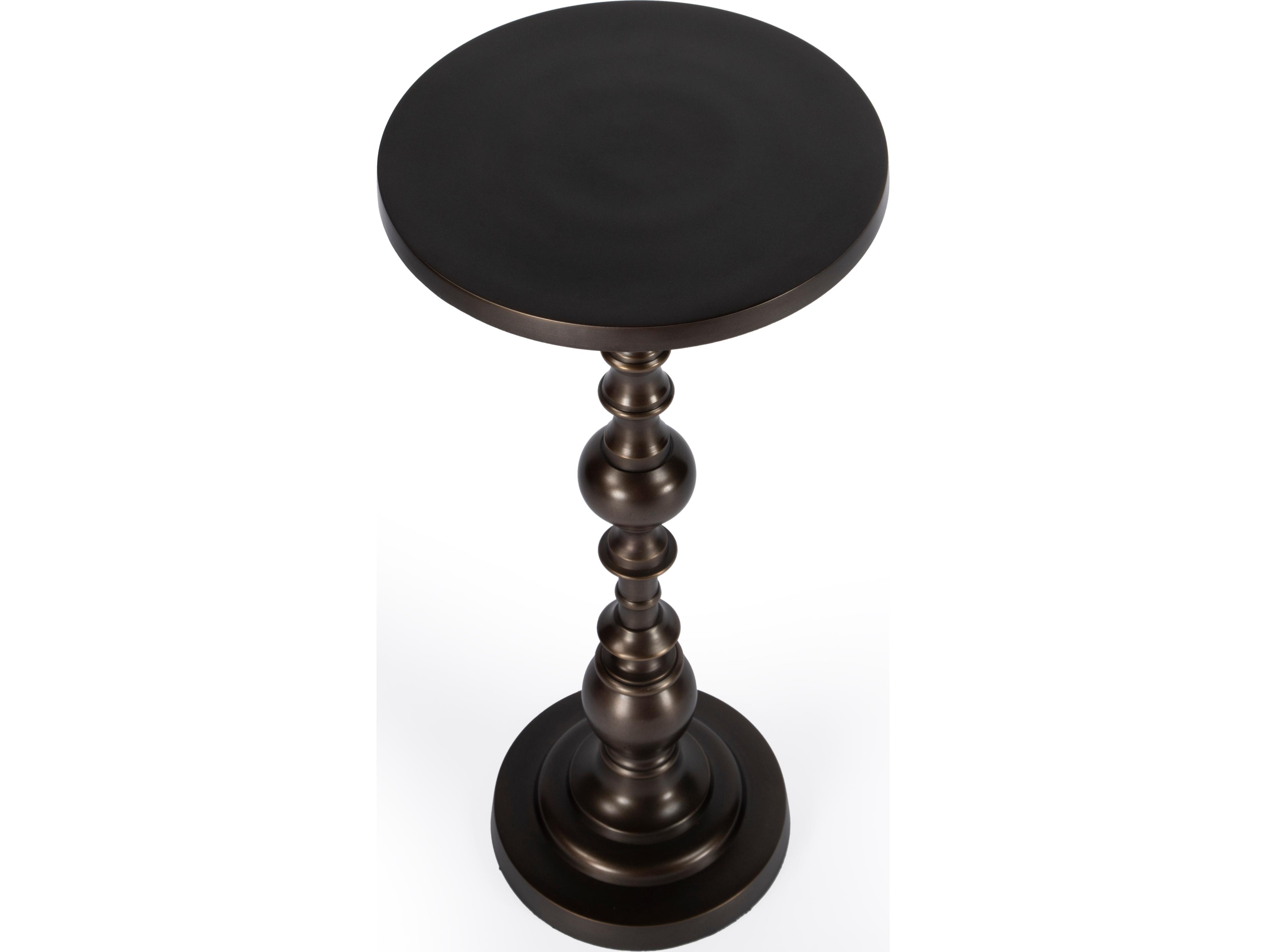 Butler Darien Round Metal Bronze End Table
