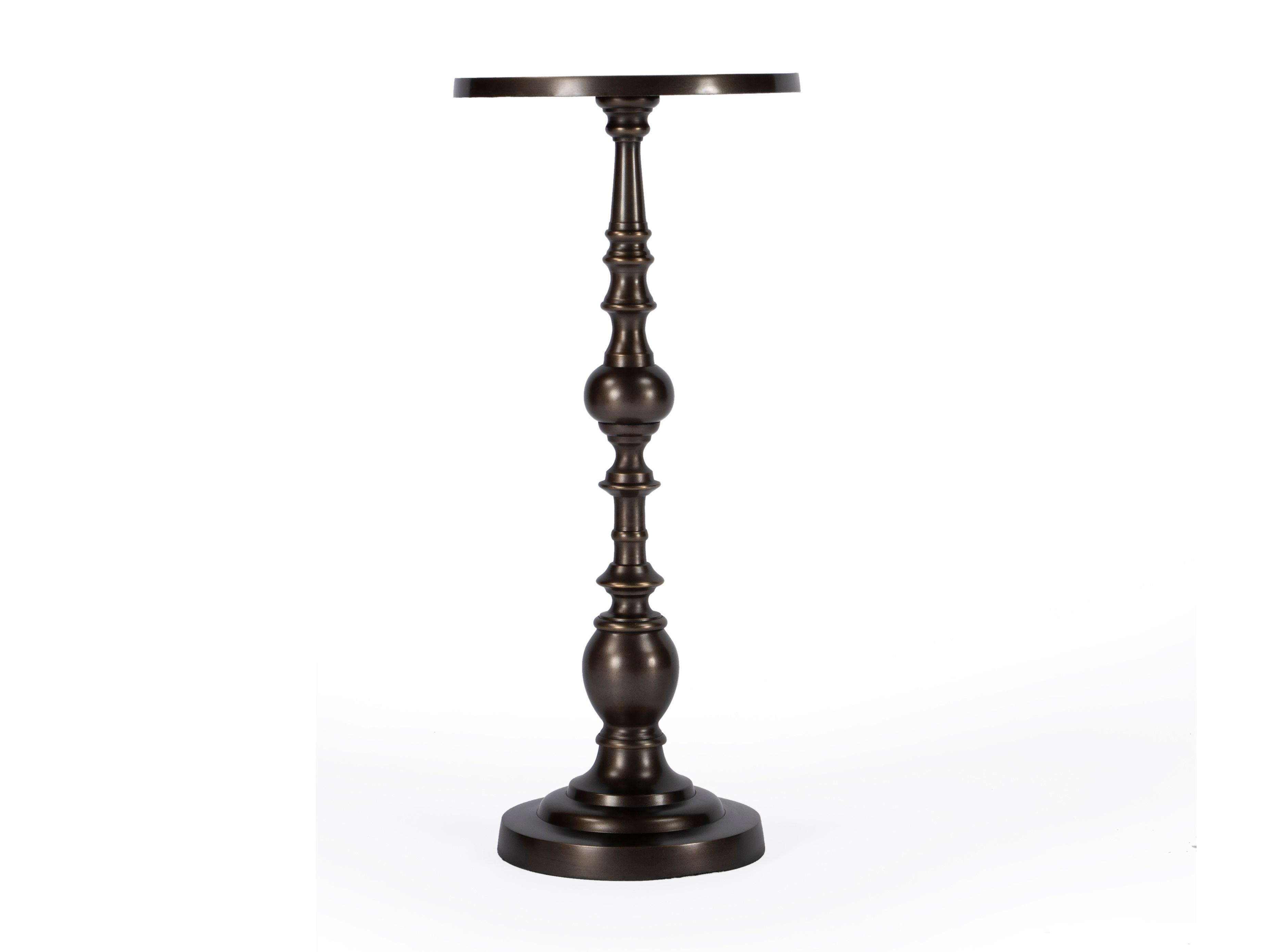 Butler Darien Round Metal Bronze End Table