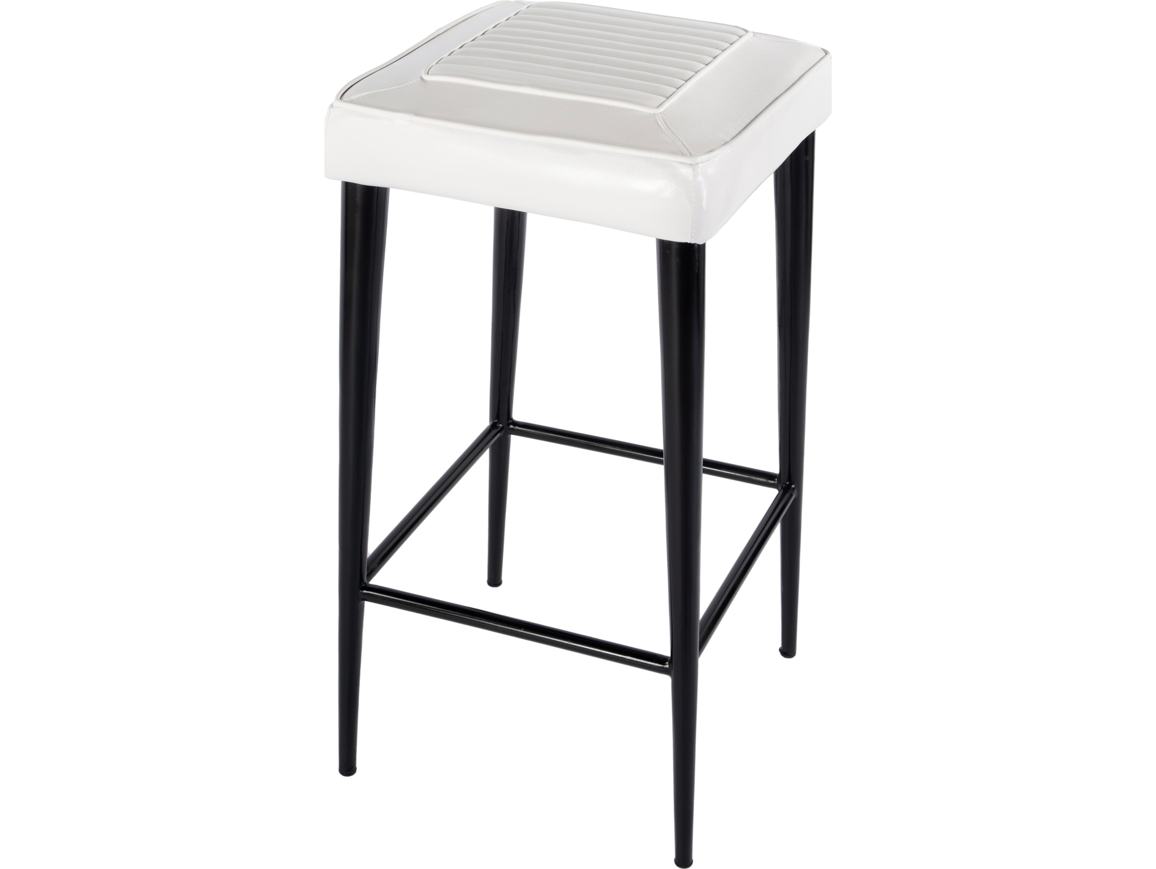 Butler Maxwell White Leather Bar Stool