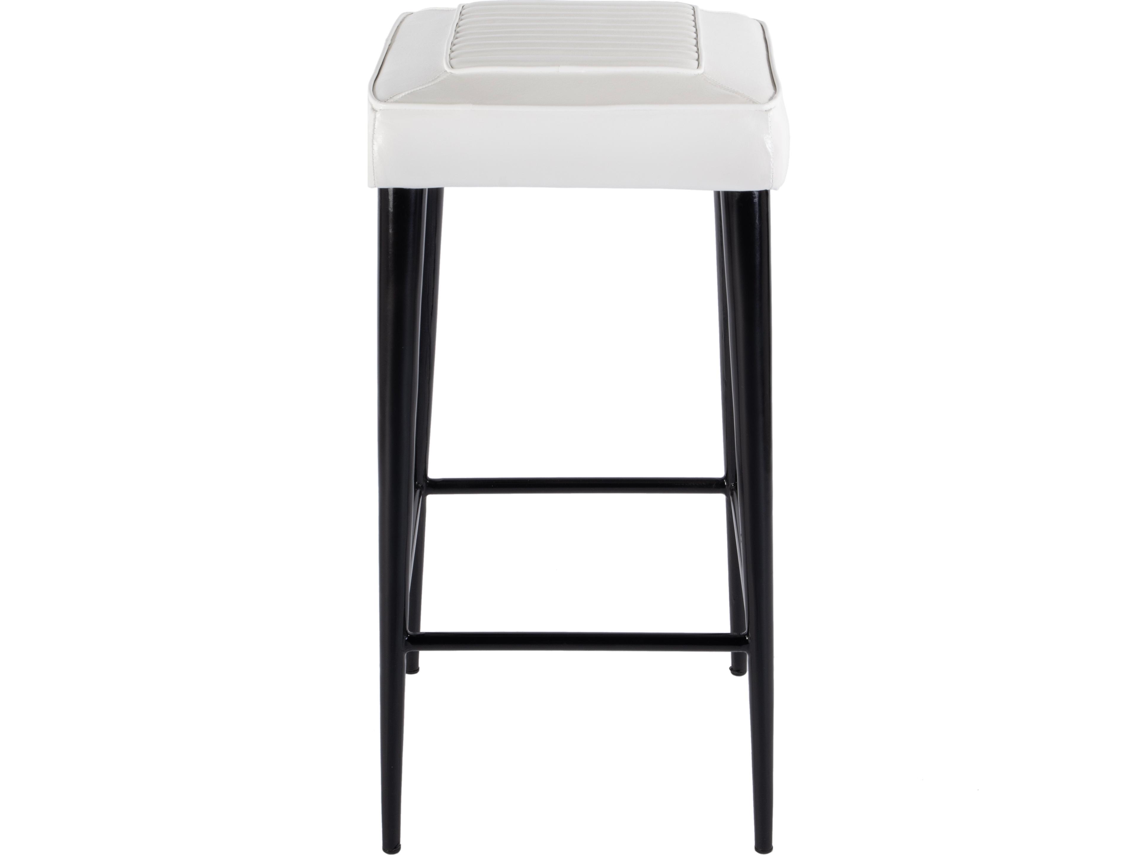 Butler Maxwell White Leather Bar Stool