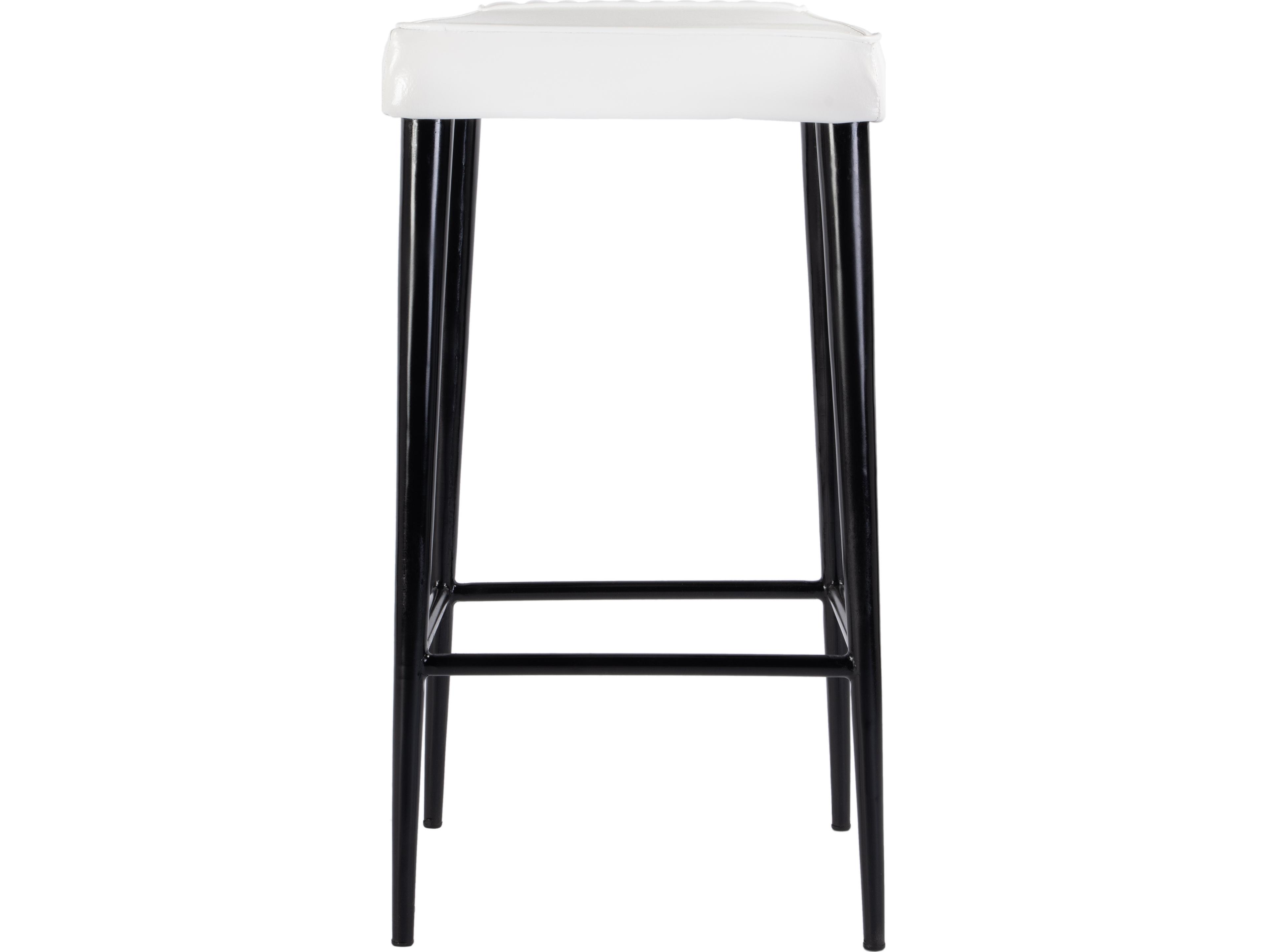 Butler Maxwell White Leather Bar Stool