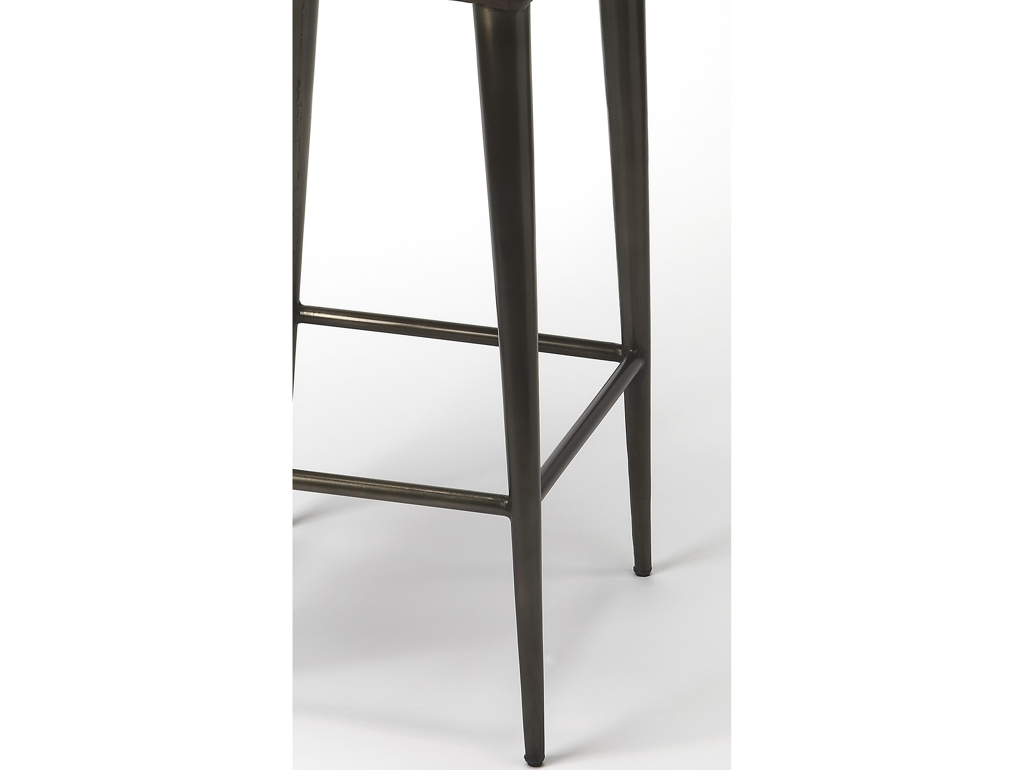 Butler Maxwell Brown Leather Bar Stool