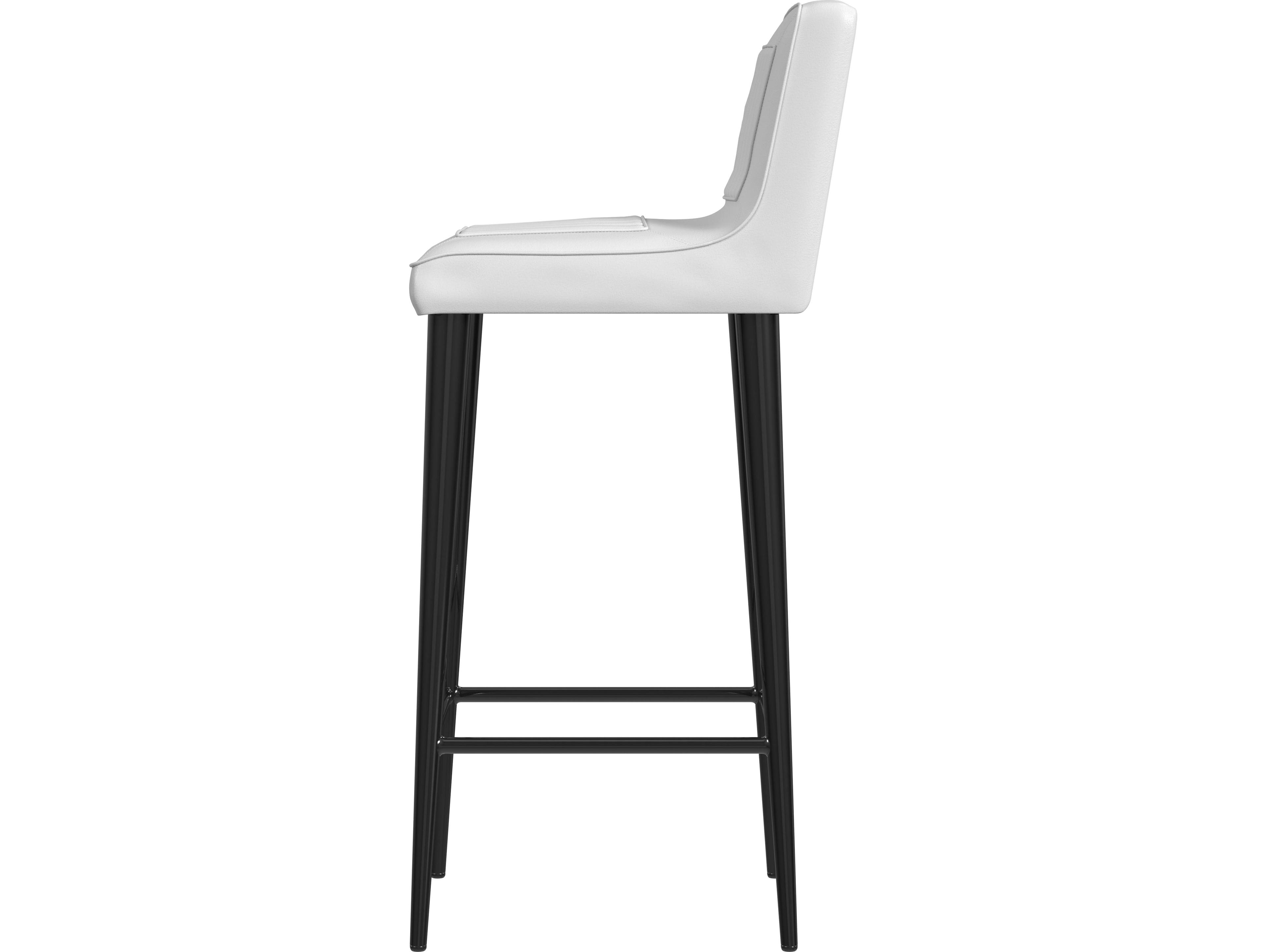 Butler Maxwell White Leather Bar Stool