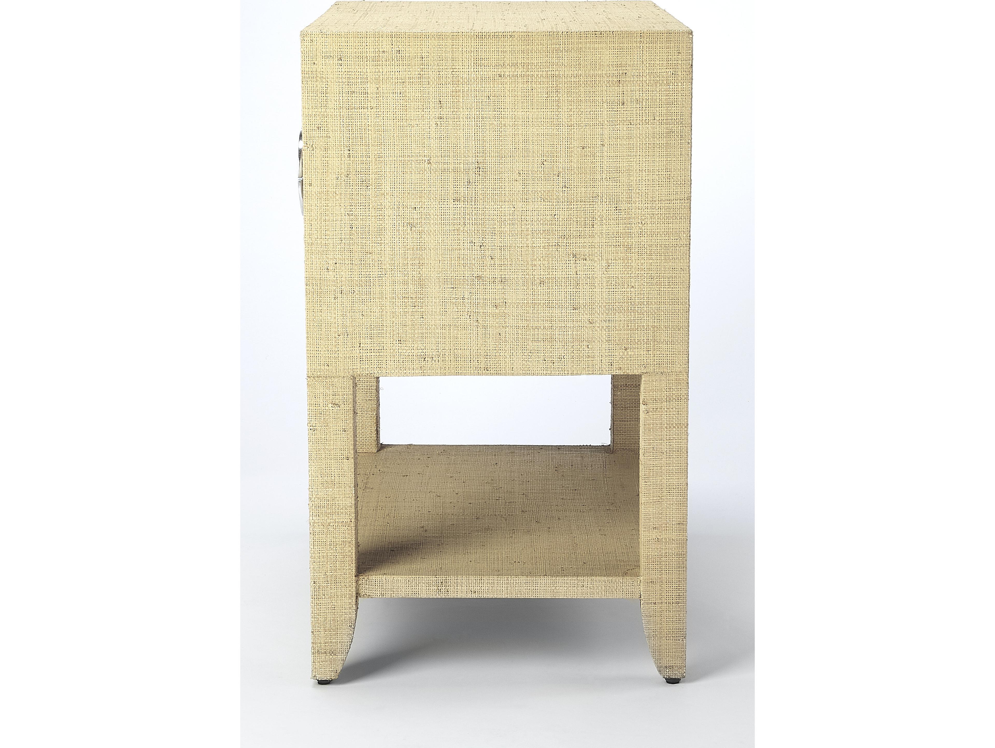 Butler Amelle 2-Drawers Beige Plywood Nightstand