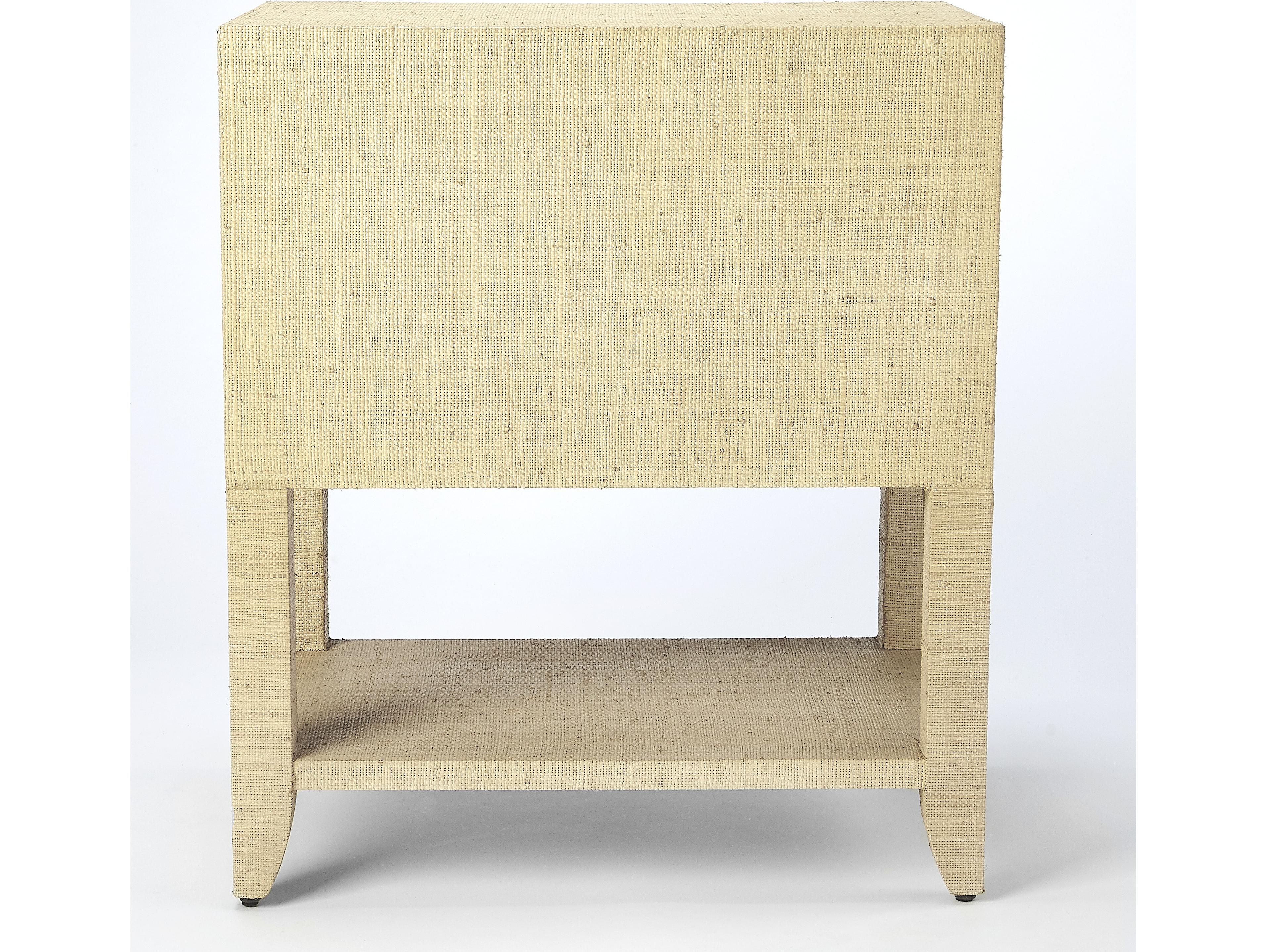 Butler Amelle 2-Drawers Beige Plywood Nightstand