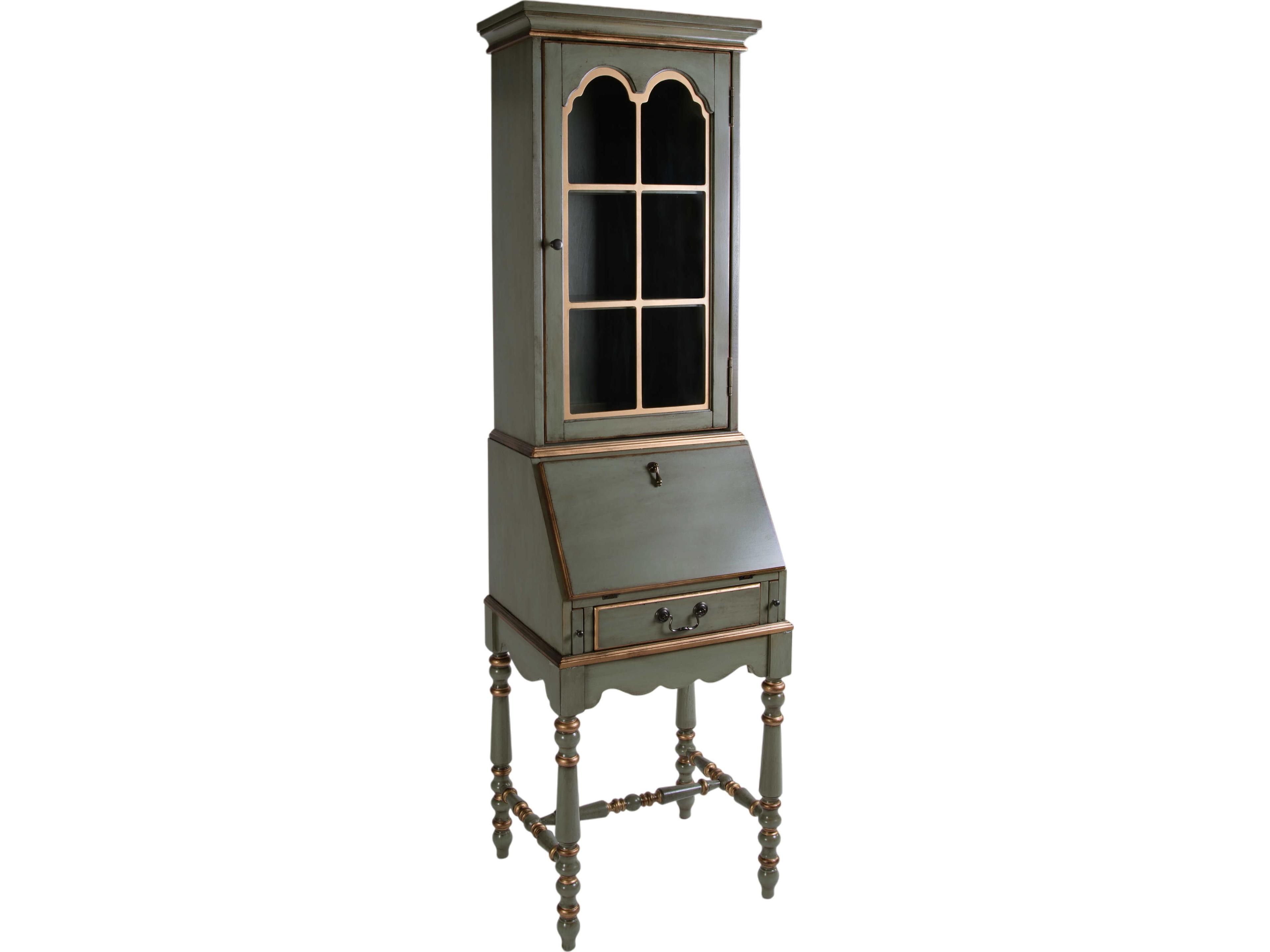 Butler Newlark Pastel Green Poplar Wood Secretary Desk