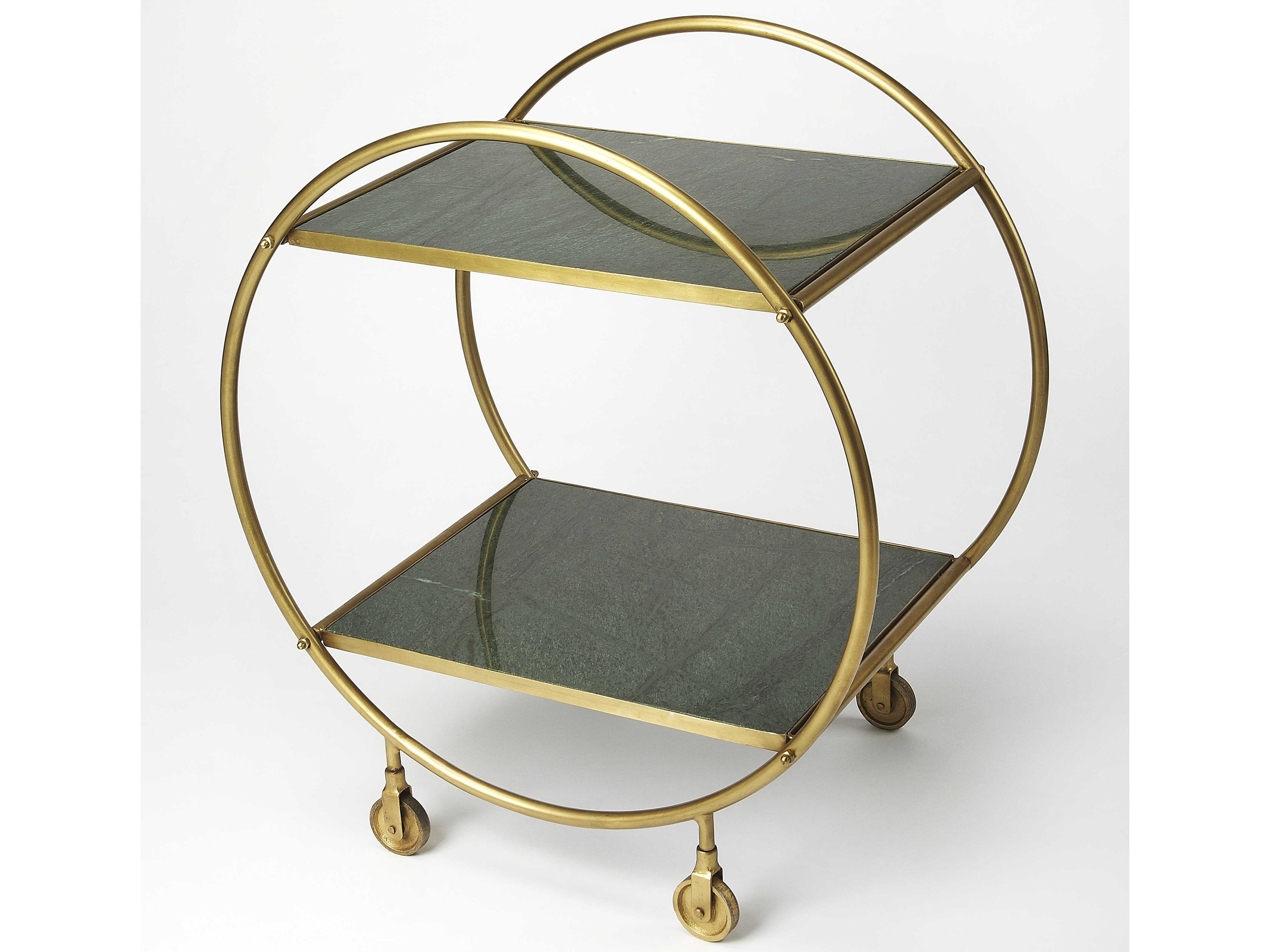 Butler Orian Marble Gold Bar Cart